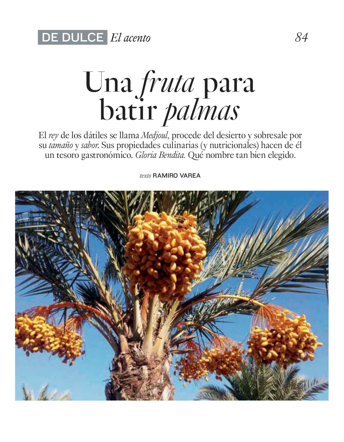 Gourmet magazine El Corte Inglés. Página 84