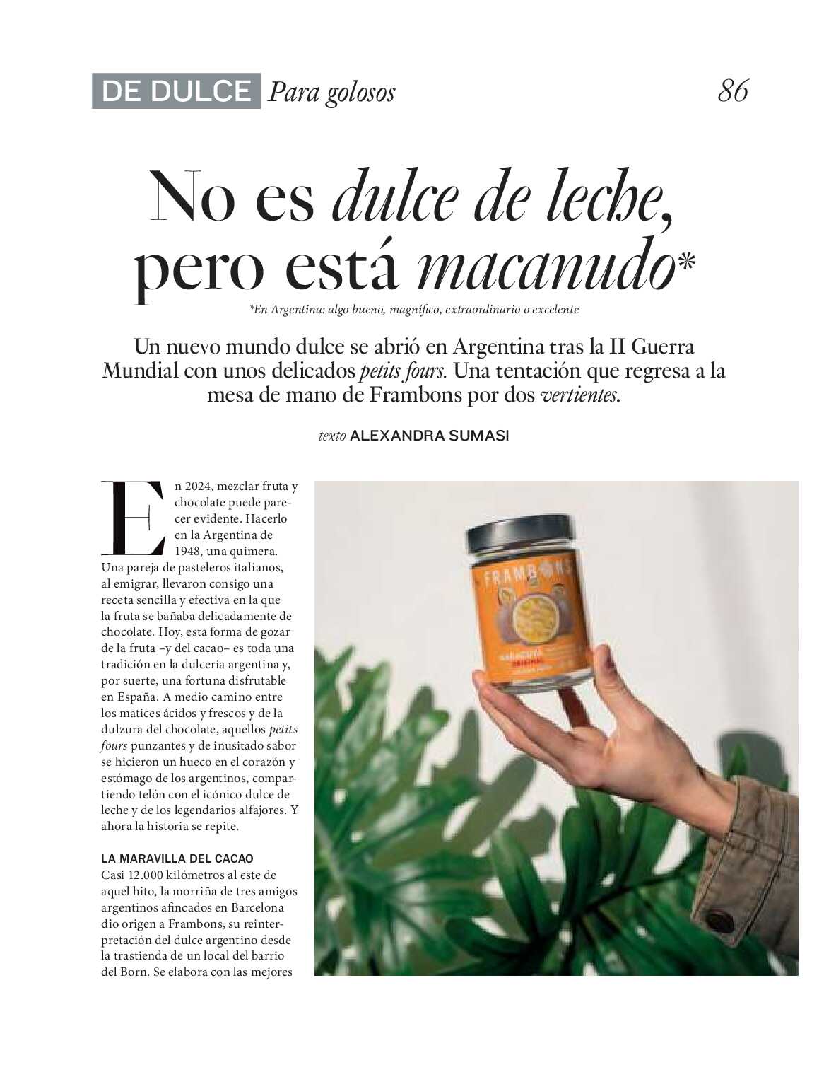 Gourmet magazine El Corte Inglés. Página 86
