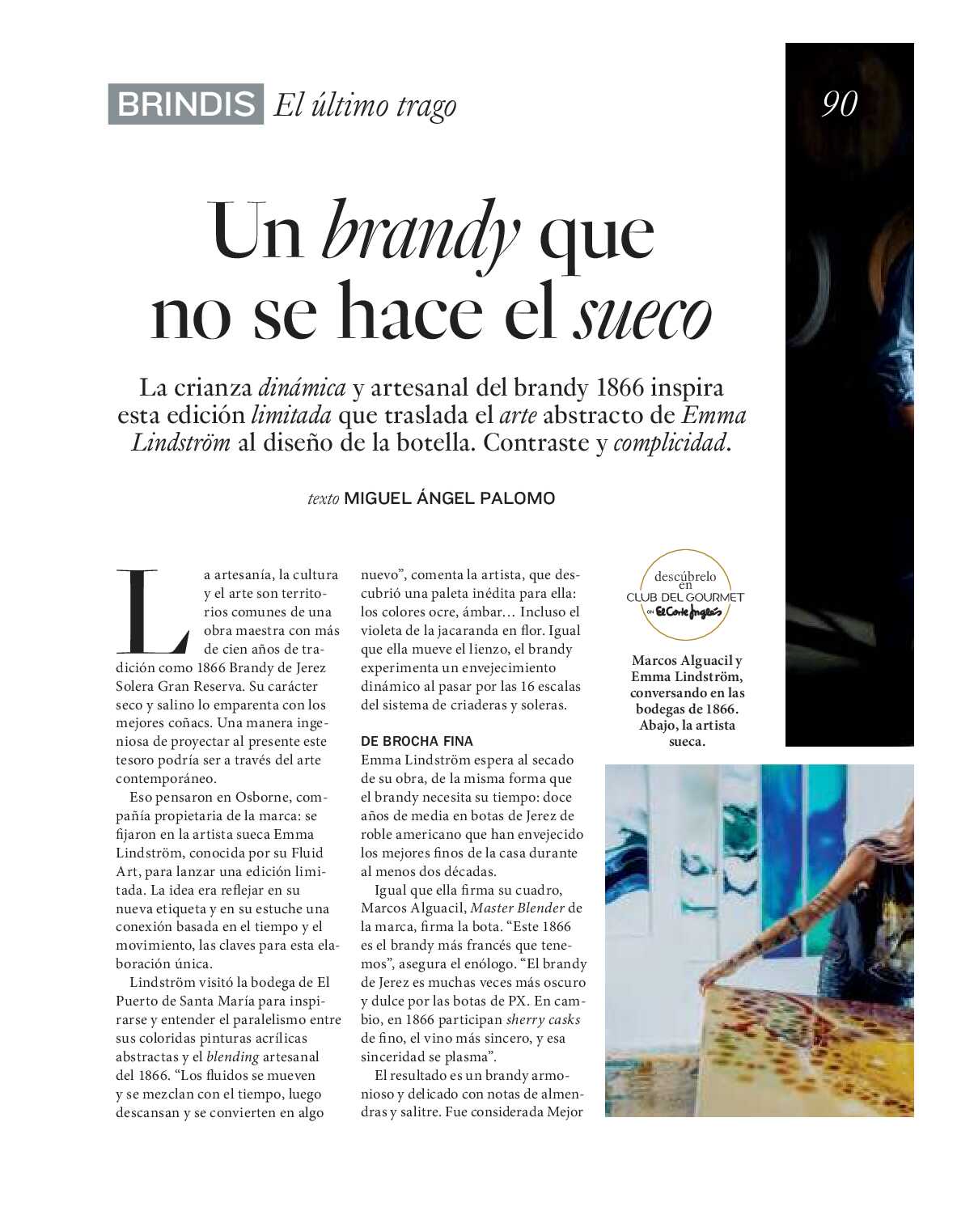 Gourmet magazine El Corte Inglés. Página 90
