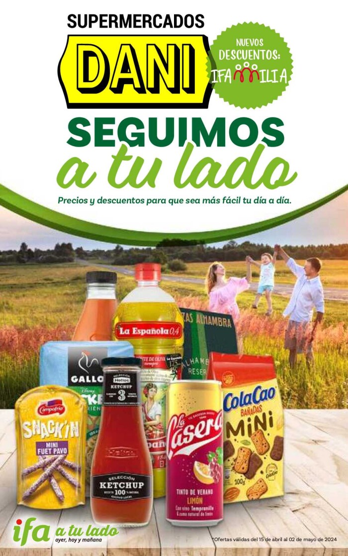 Folleto ofertas Supermercado Dani. Página de portada