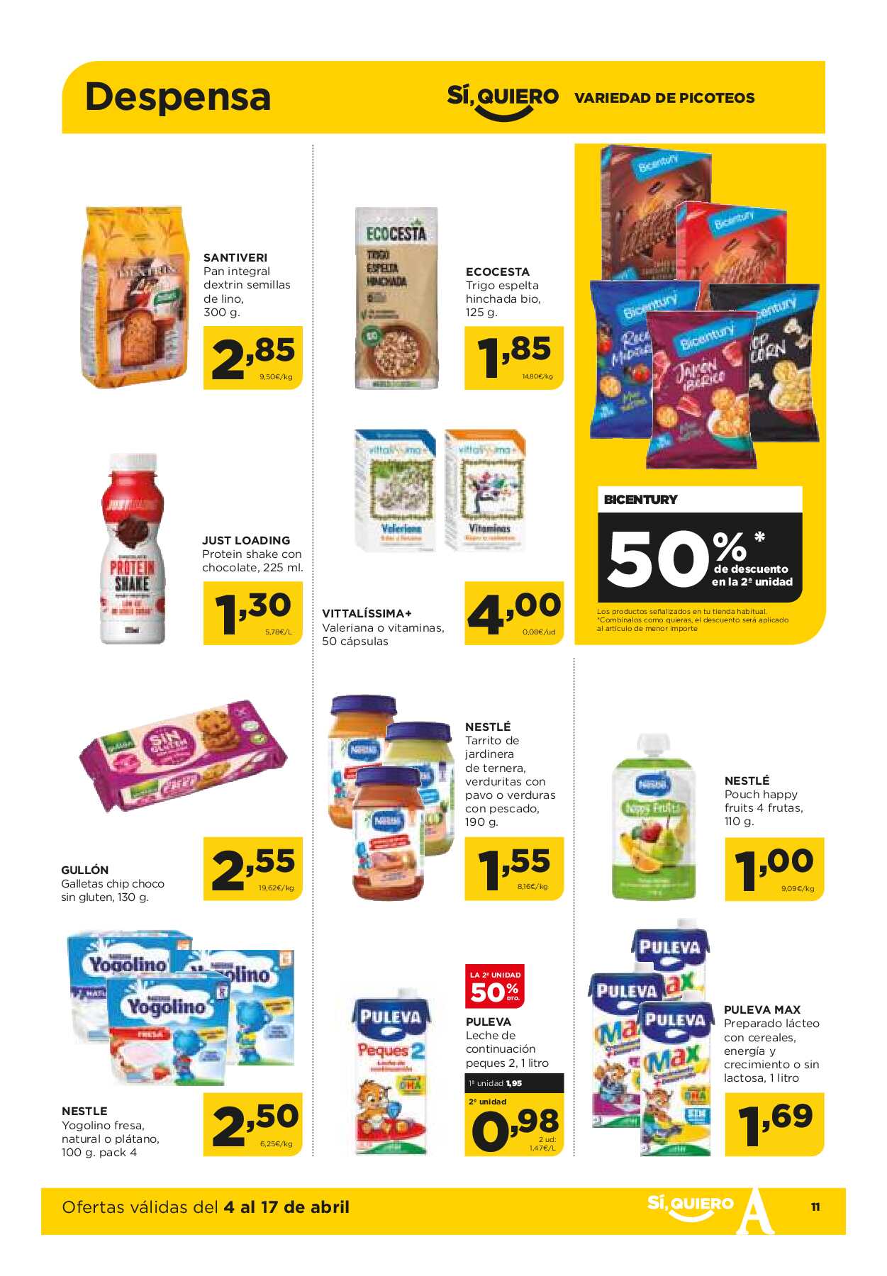 Folleto quincenal Alimerka. Página 11