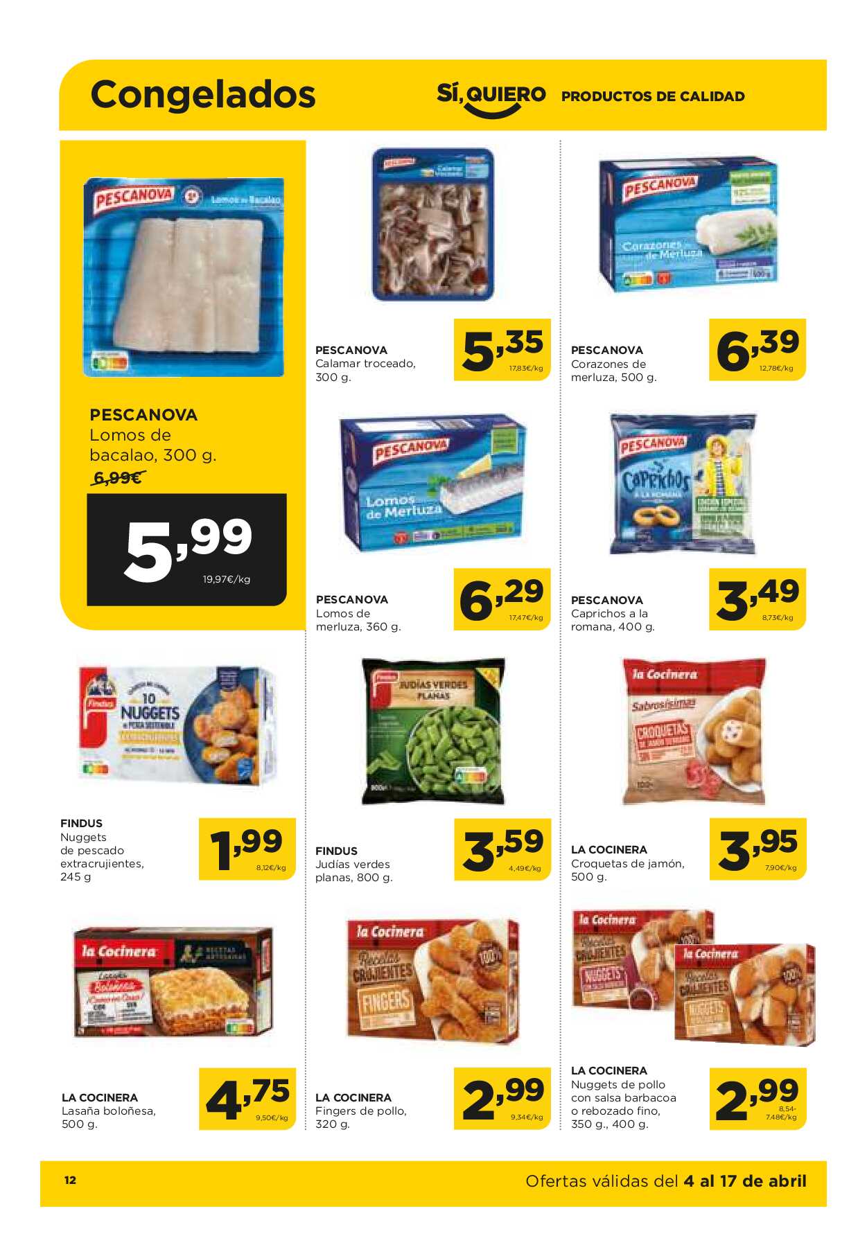 Folleto quincenal Alimerka. Página 12