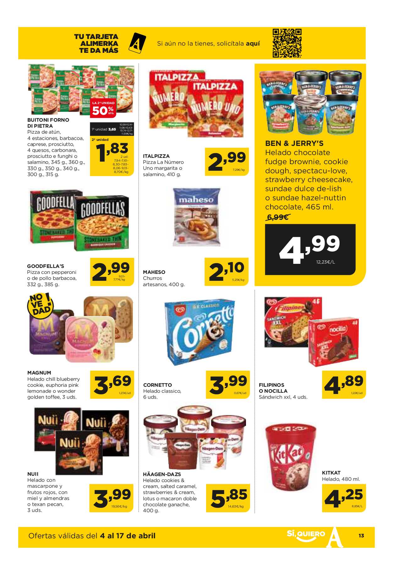 Folleto quincenal Alimerka. Página 13