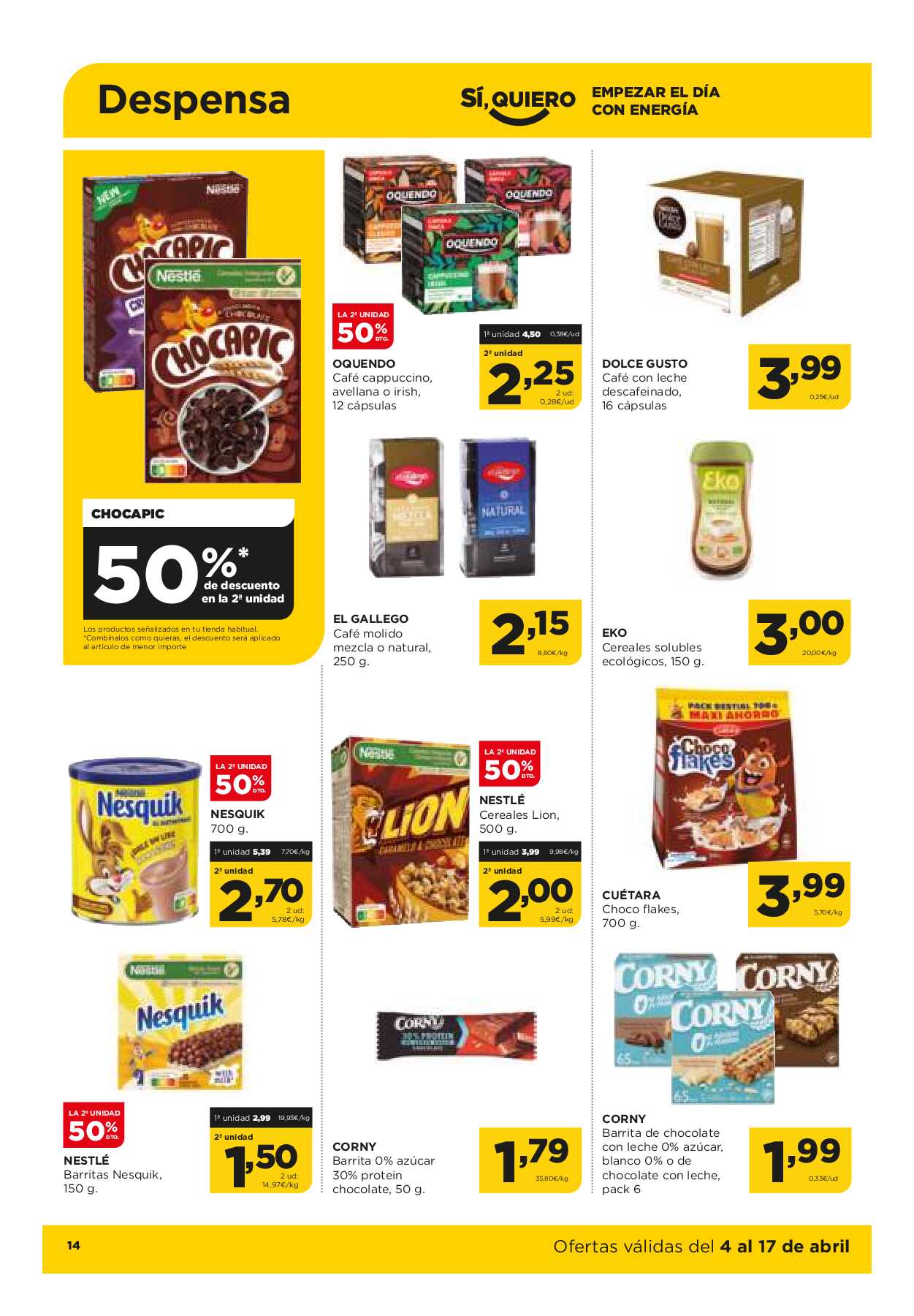 Folleto quincenal Alimerka. Página 14