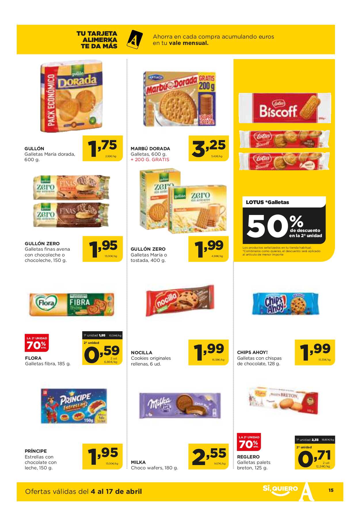 Folleto quincenal Alimerka. Página 15