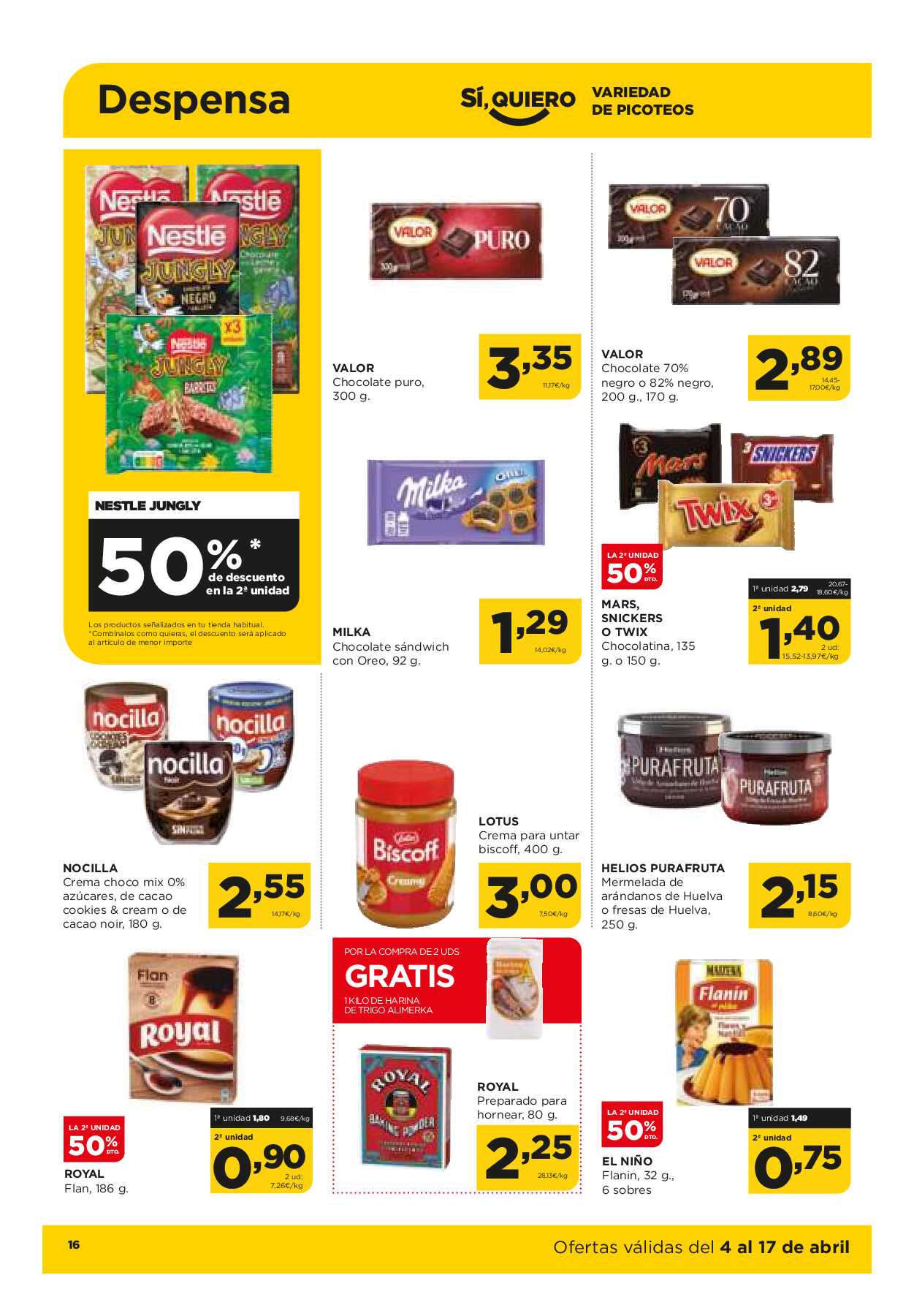 Folleto quincenal Alimerka. Página 16