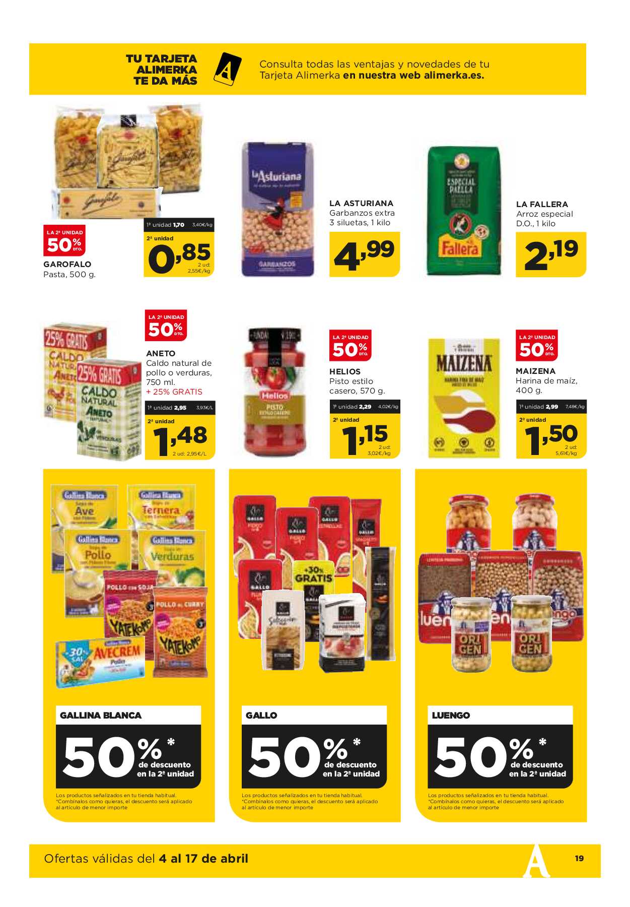 Folleto quincenal Alimerka. Página 19
