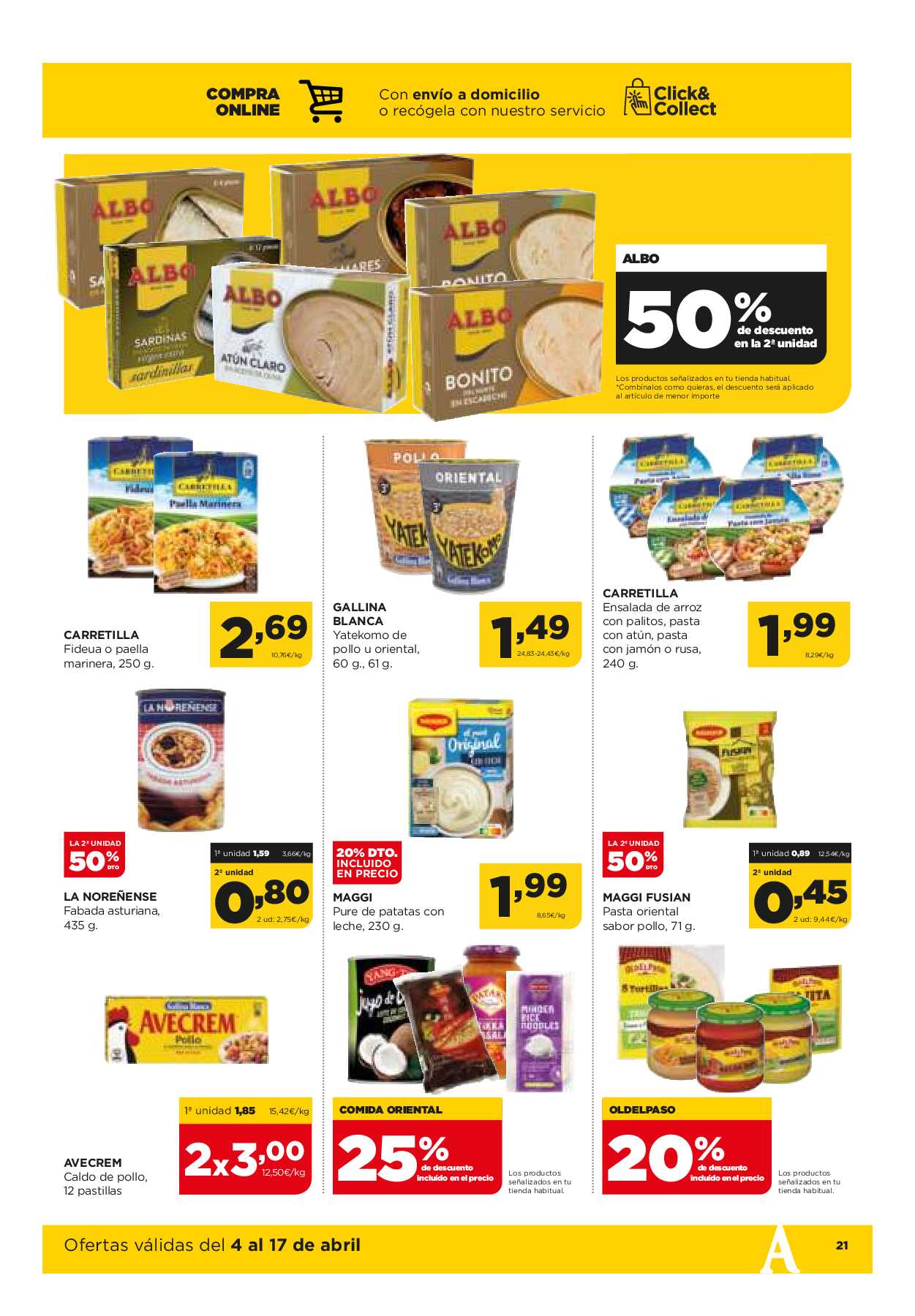 Folleto quincenal Alimerka. Página 21