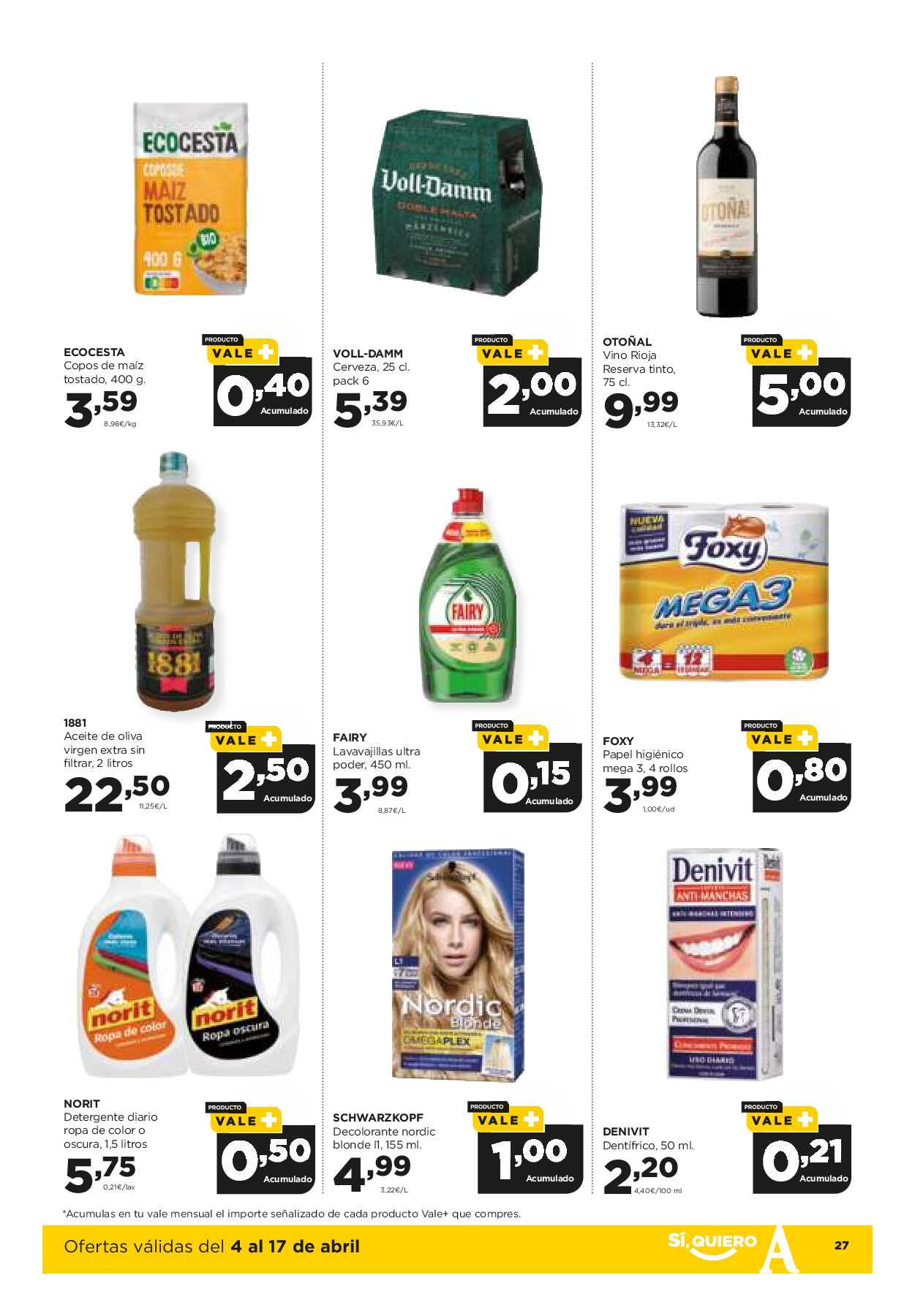 Folleto quincenal Alimerka. Página 27