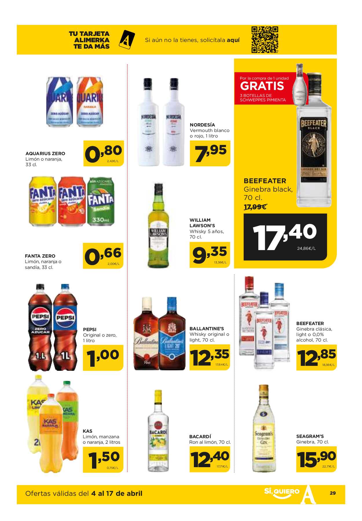 Folleto quincenal Alimerka. Página 29