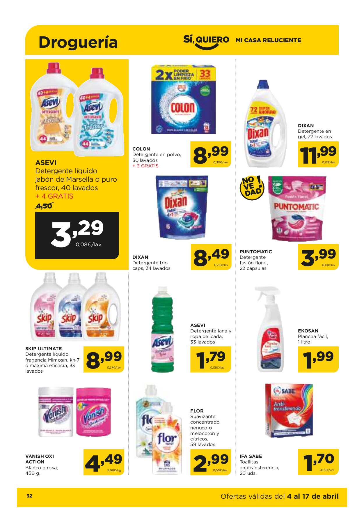 Folleto quincenal Alimerka. Página 32