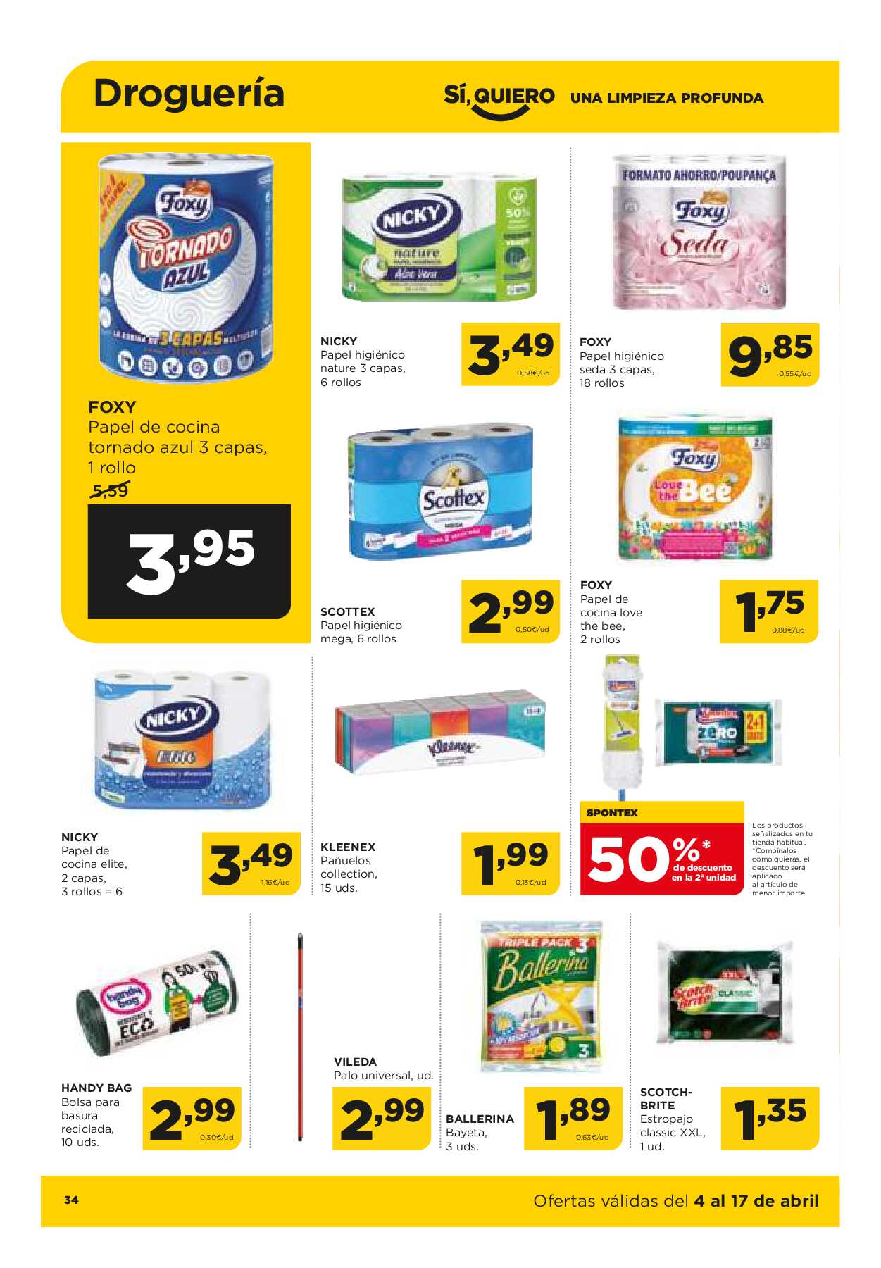 Folleto quincenal Alimerka. Página 34