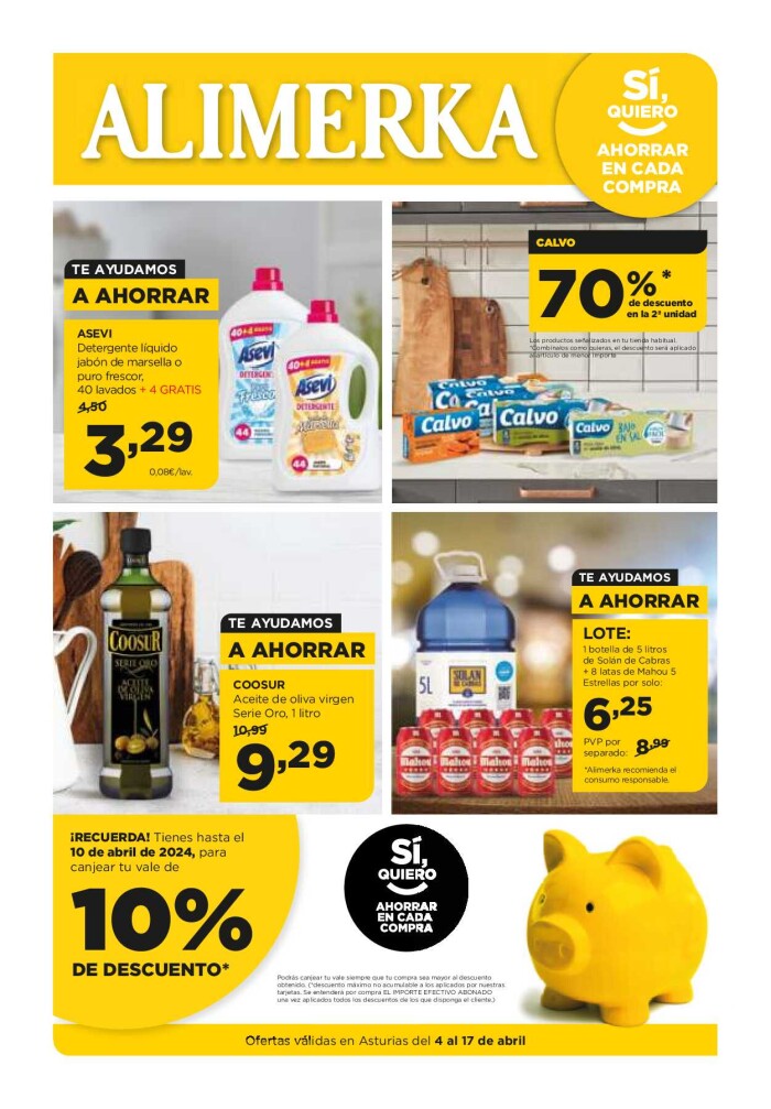 Folleto quincenal Alimerka. Página de portada