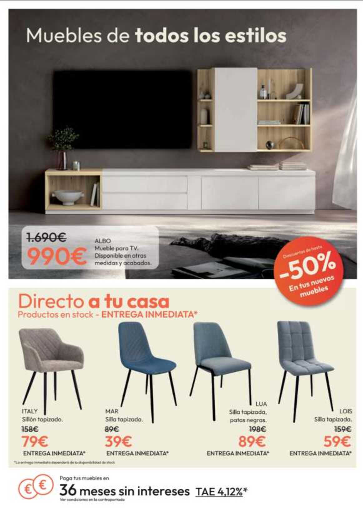 -50% en tus muebles nuevos Muebles La Fábrica. Página 02