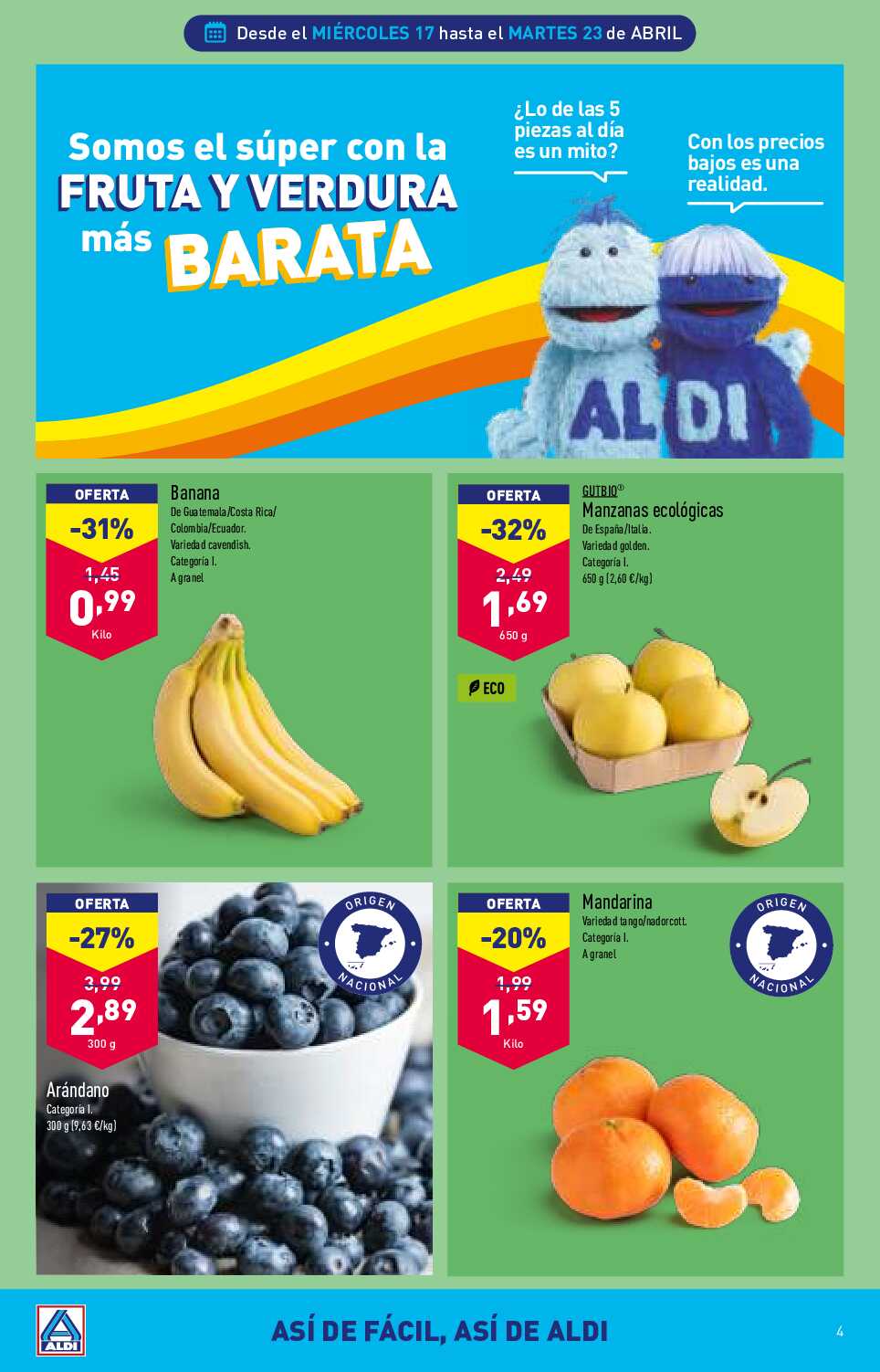 Folleto semanal Aldi. Página 04