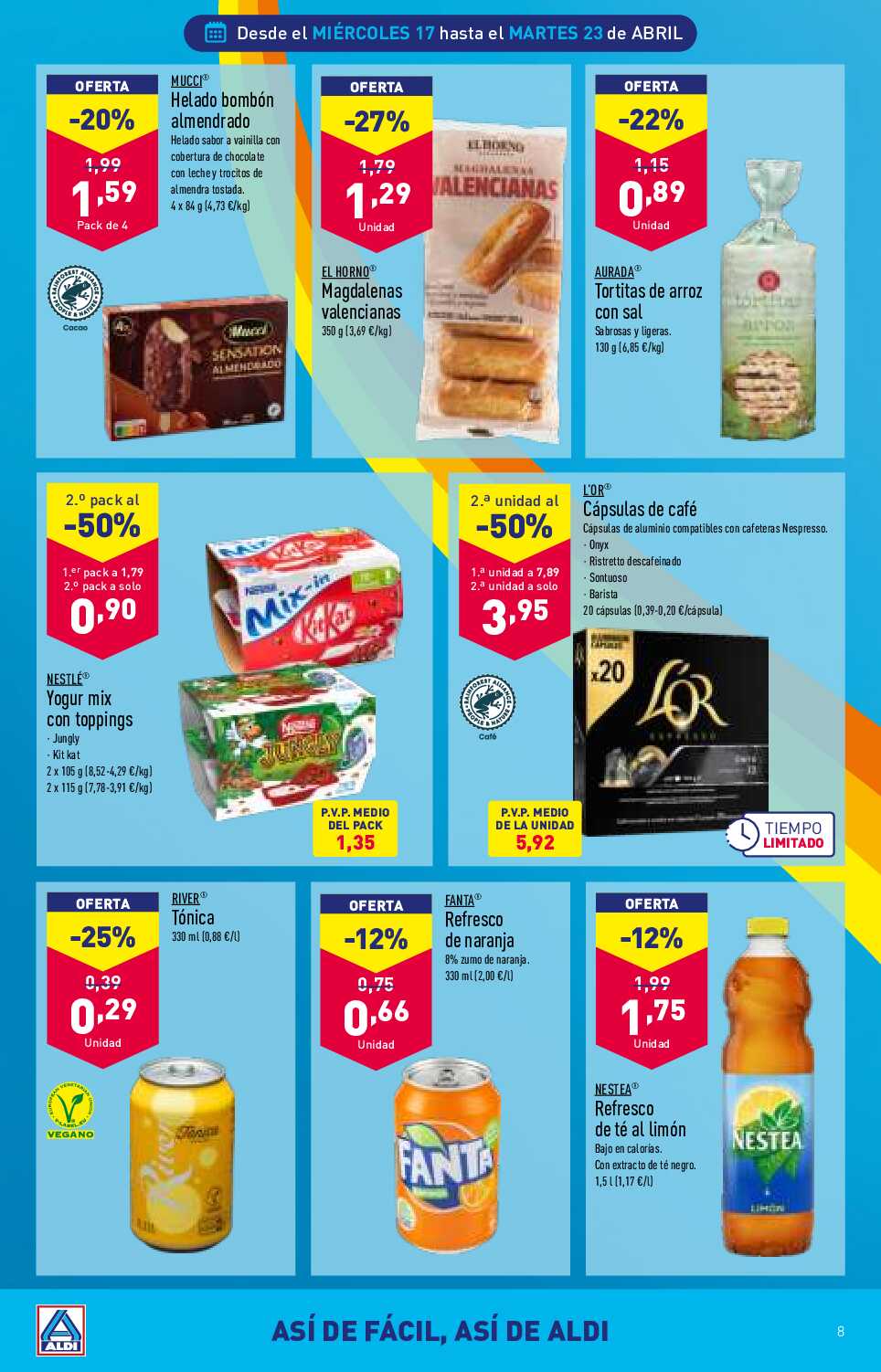 Folleto semanal Aldi. Página 08