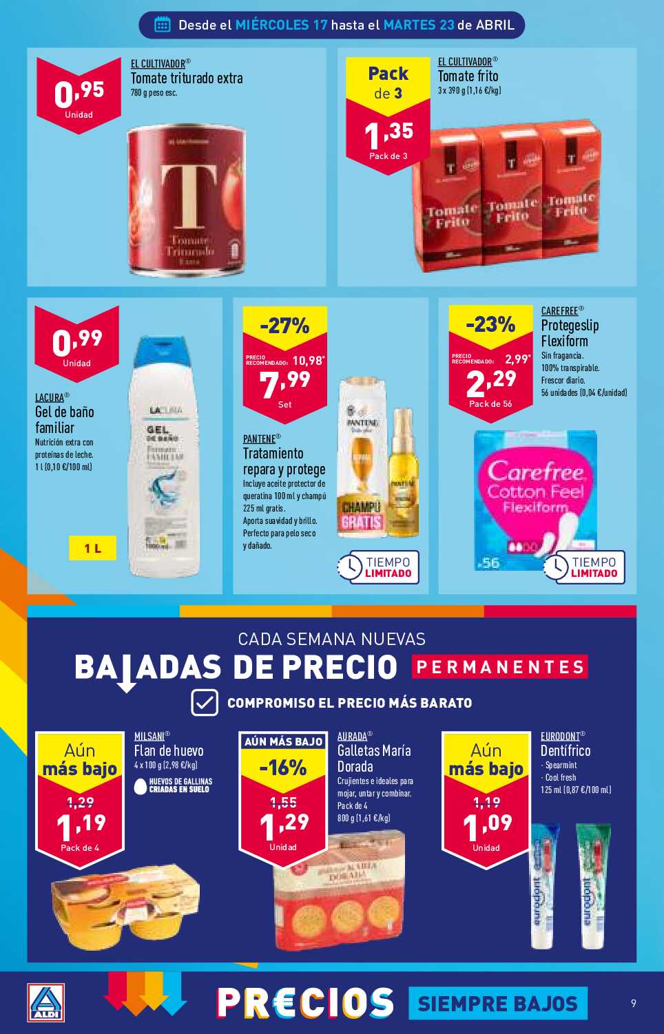 Folleto semanal Aldi. Página 09