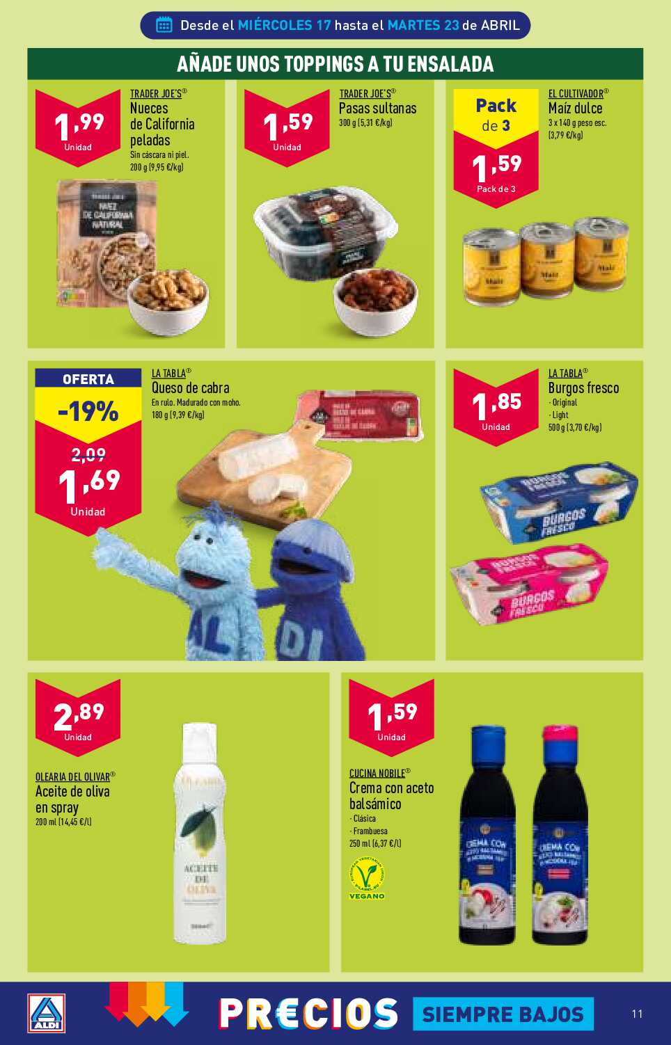 Folleto semanal Aldi. Página 11