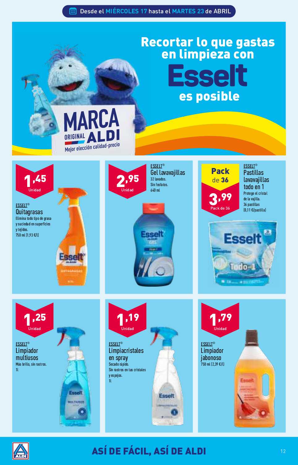 Folleto semanal Aldi. Página 12