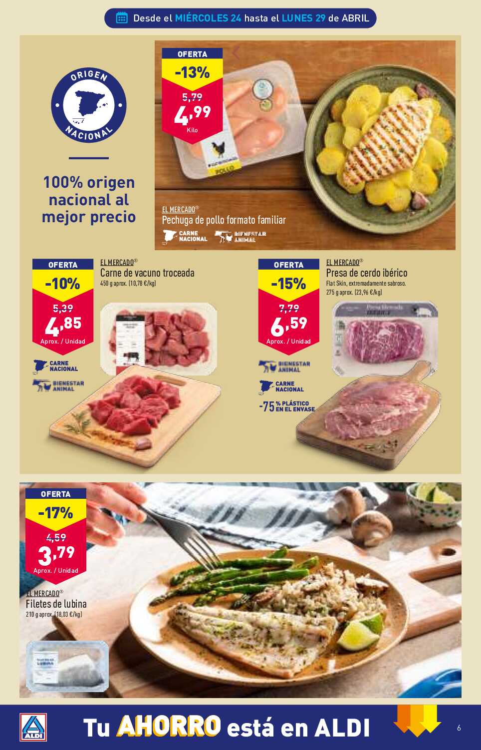 Folleto semanal Aldi. Página 06