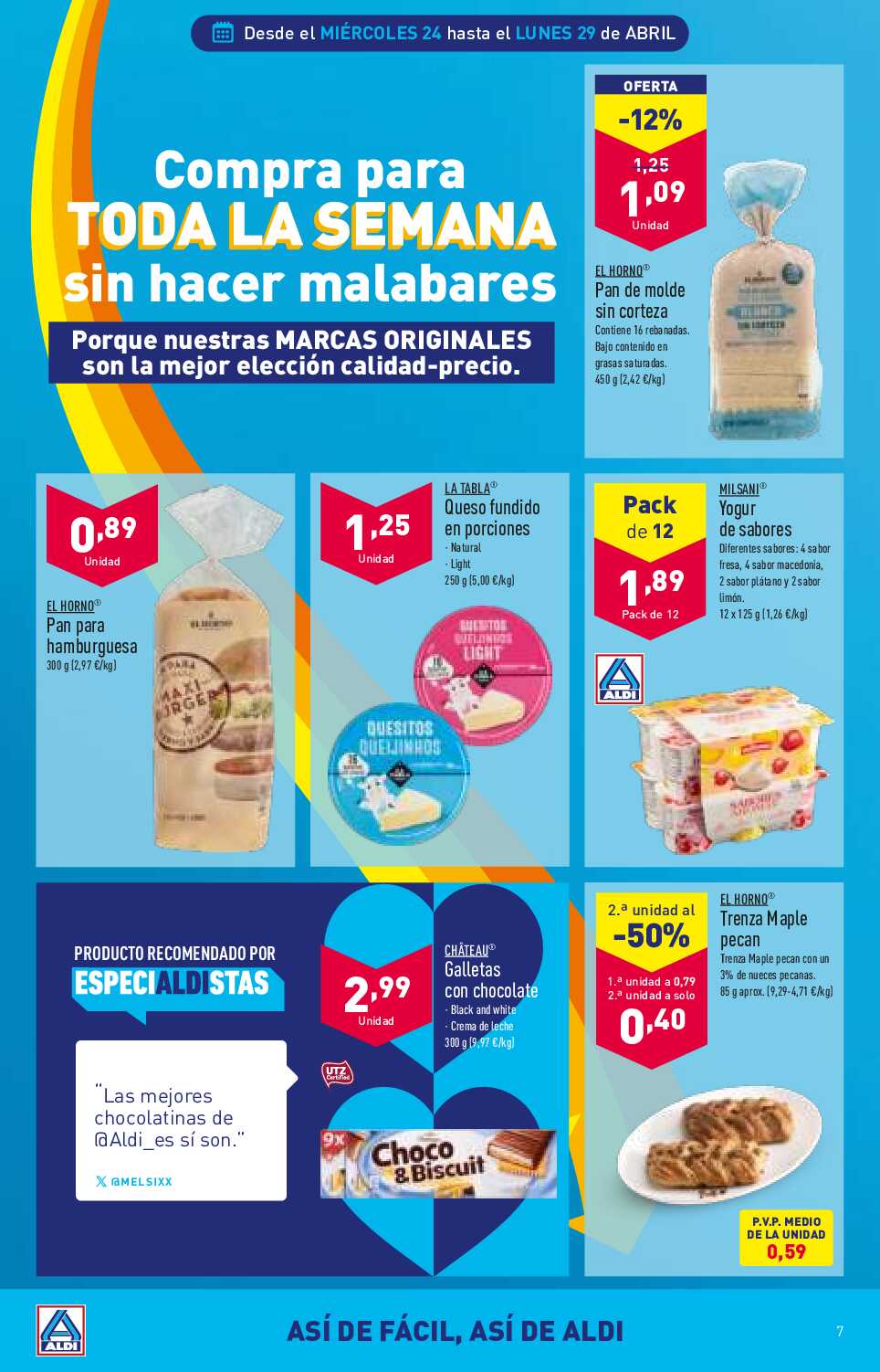 Folleto semanal Aldi. Página 07