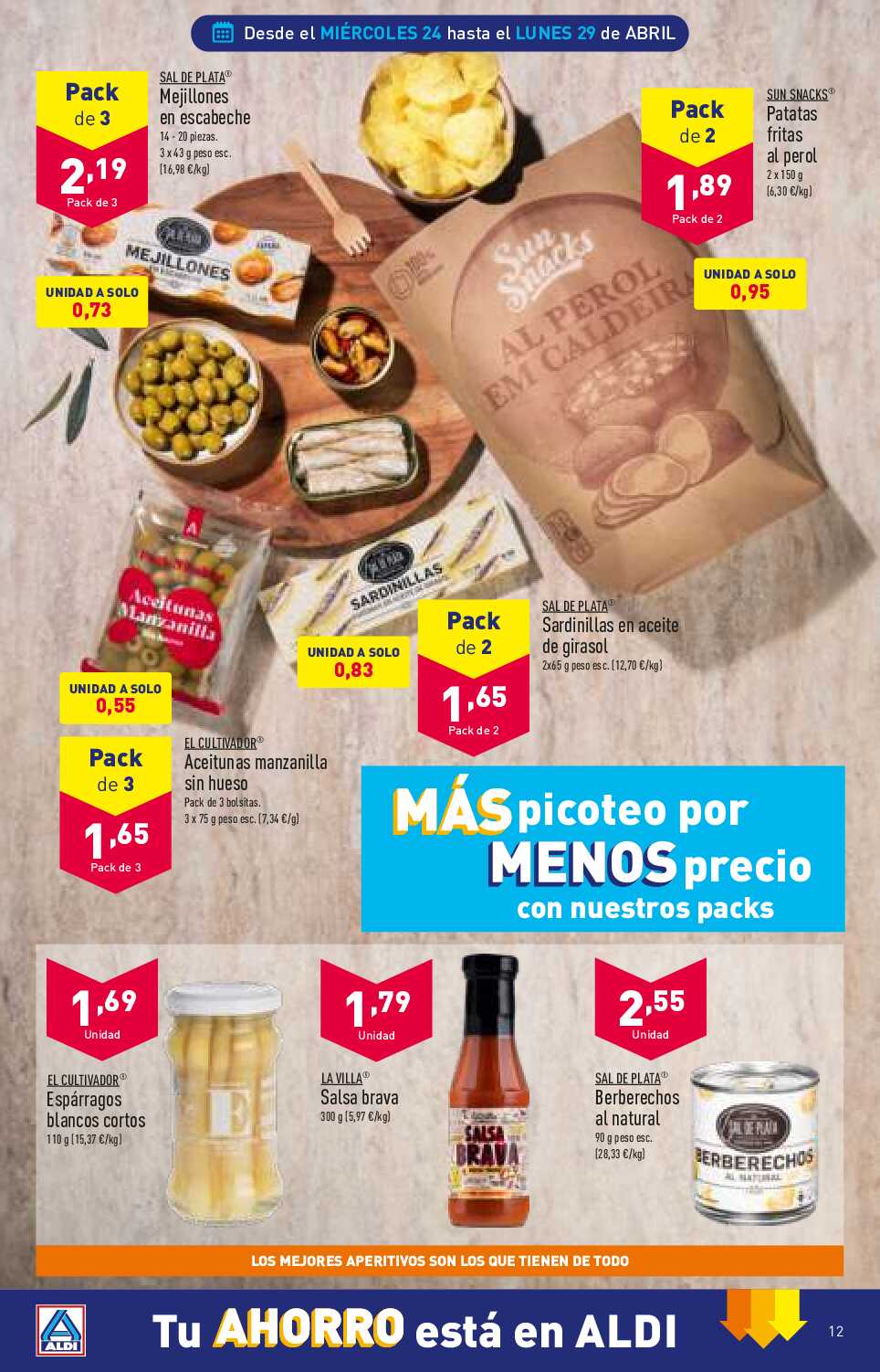 Folleto semanal Aldi. Página 12