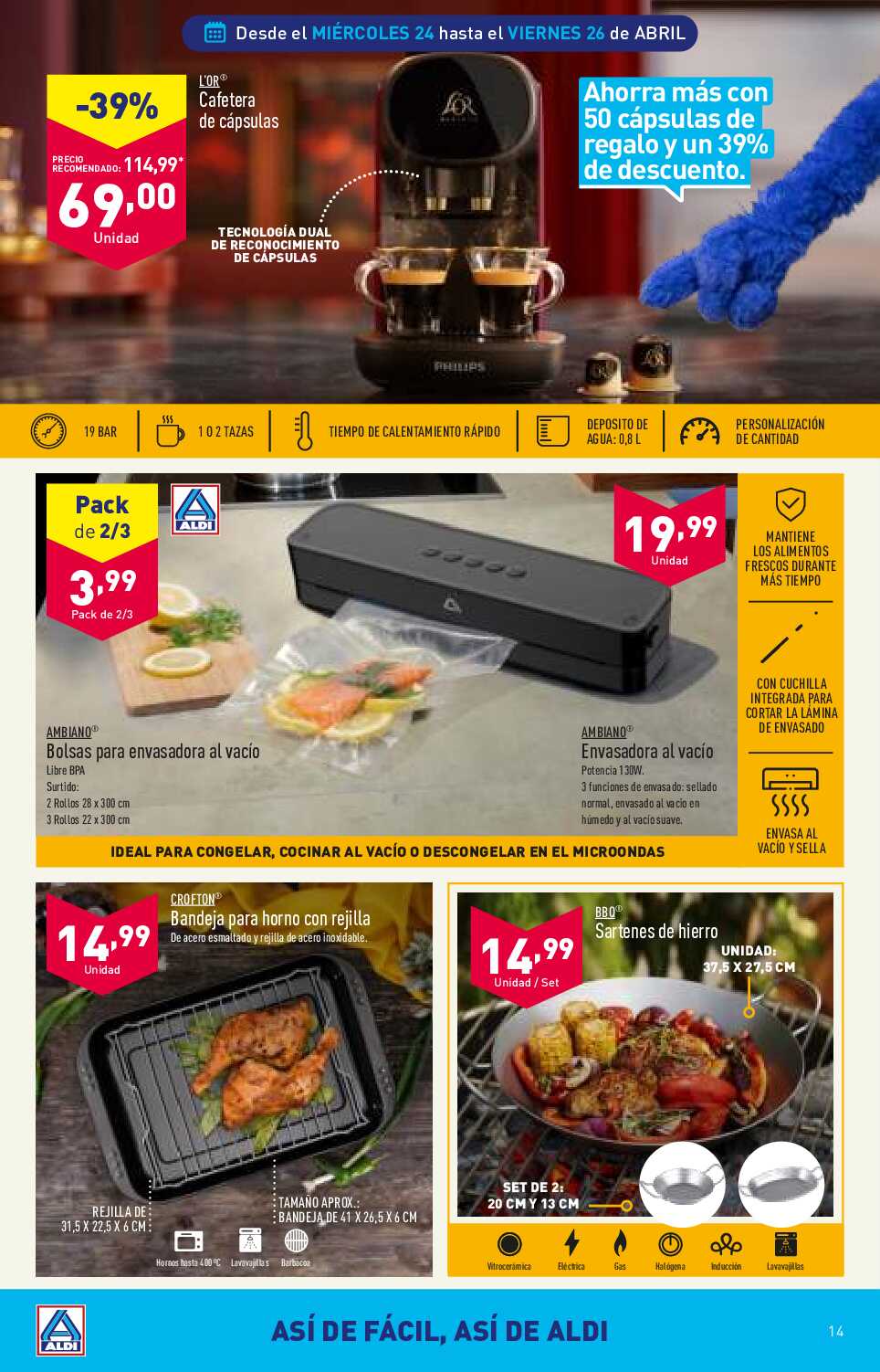 Folleto semanal Aldi. Página 14