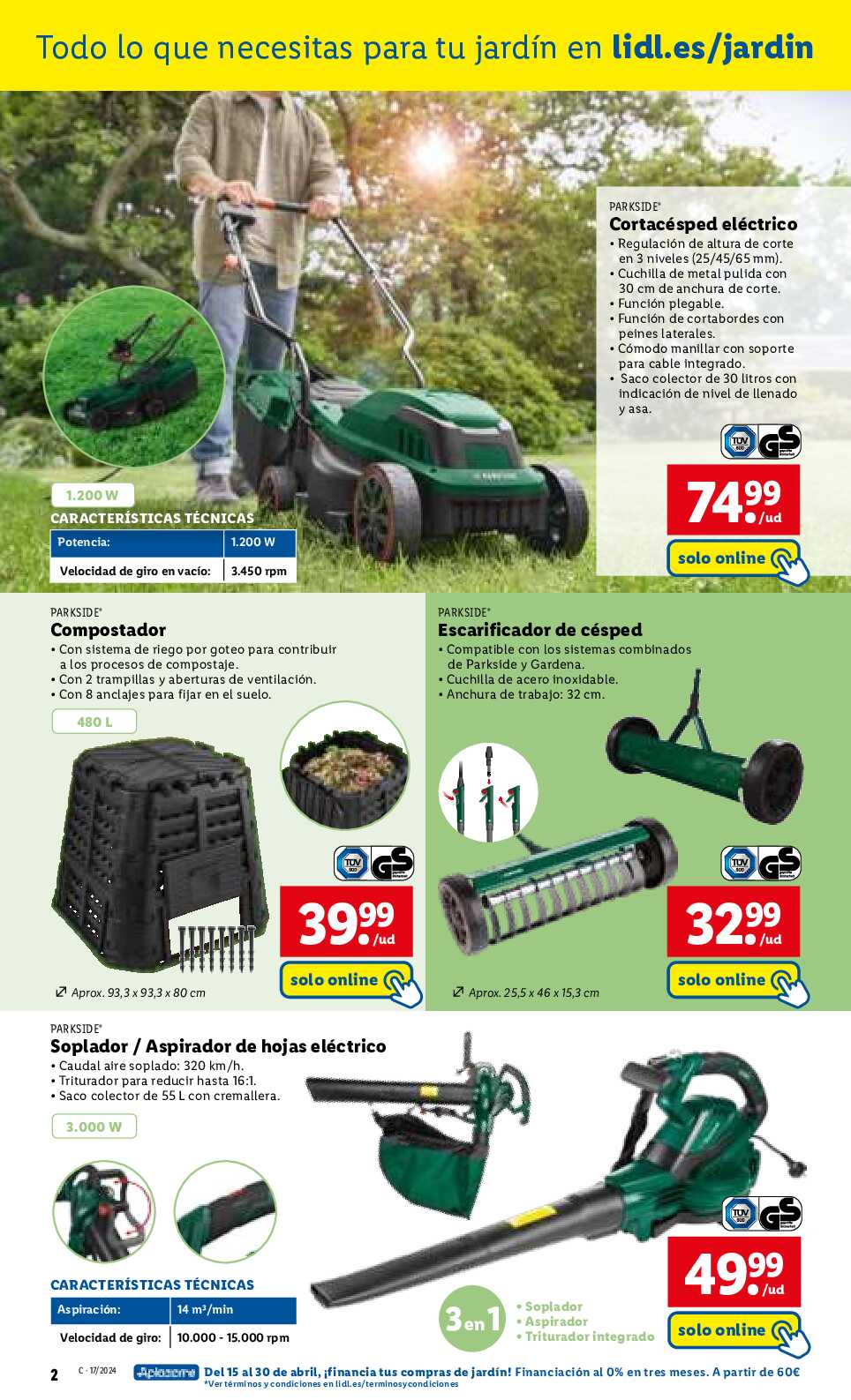 Ofertas de jardín Lidl. Página 02