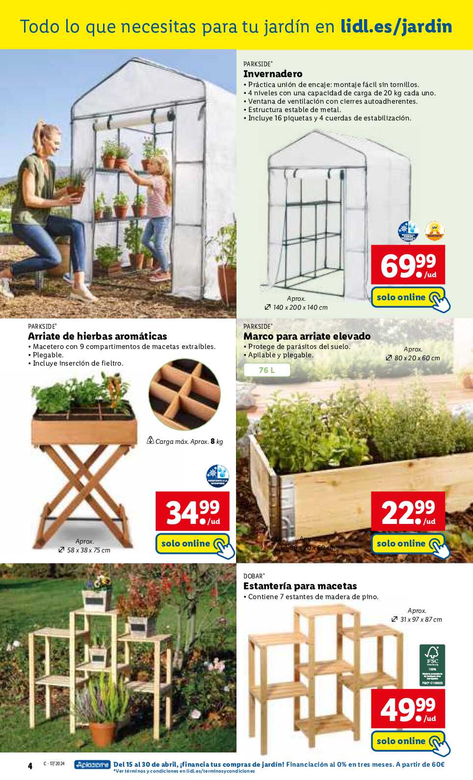 Ofertas de jardín Lidl. Página 04