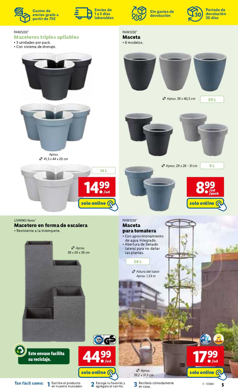 Ofertas de jardín Lidl. Página 05