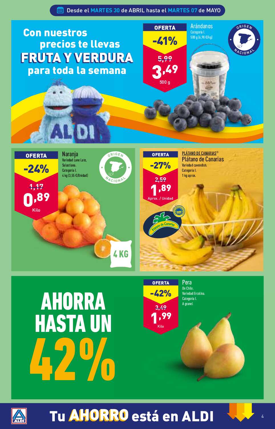 Folleto semanal Aldi. Página 04