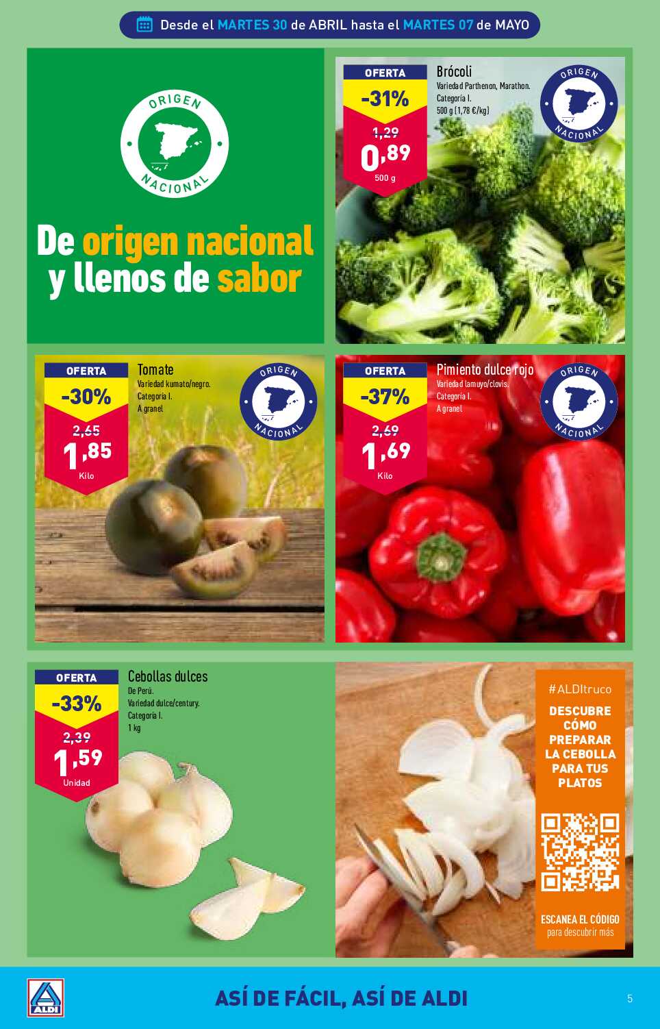 Folleto semanal Aldi. Página 05