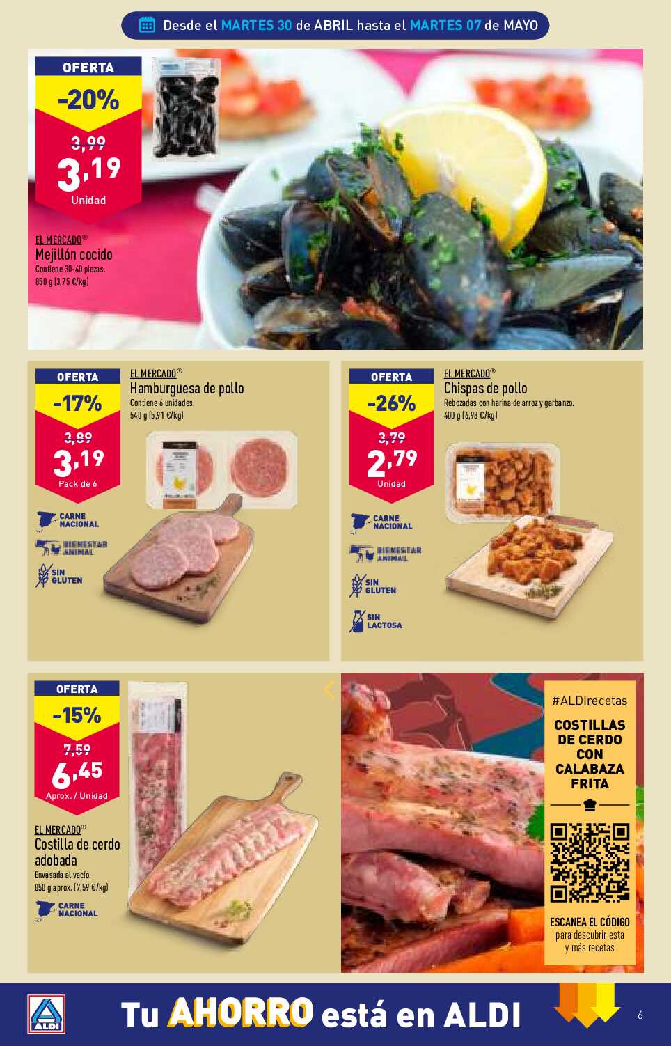 Folleto semanal Aldi. Página 06