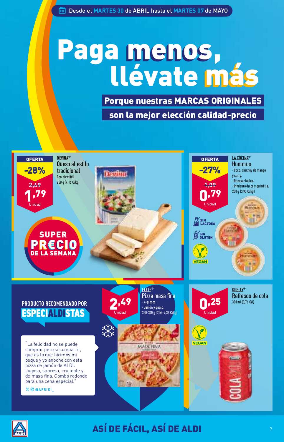 Folleto semanal Aldi. Página 07