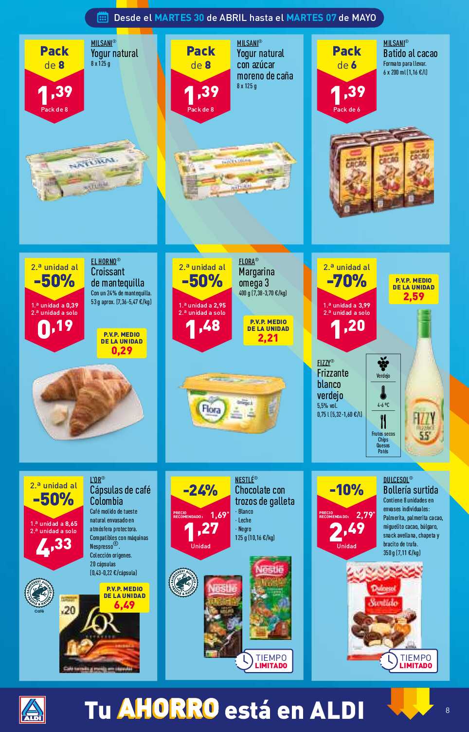 Folleto semanal Aldi. Página 08