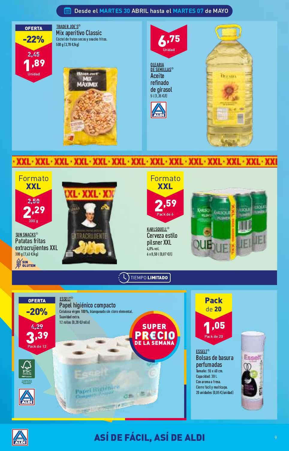 Folleto semanal Aldi. Página 09