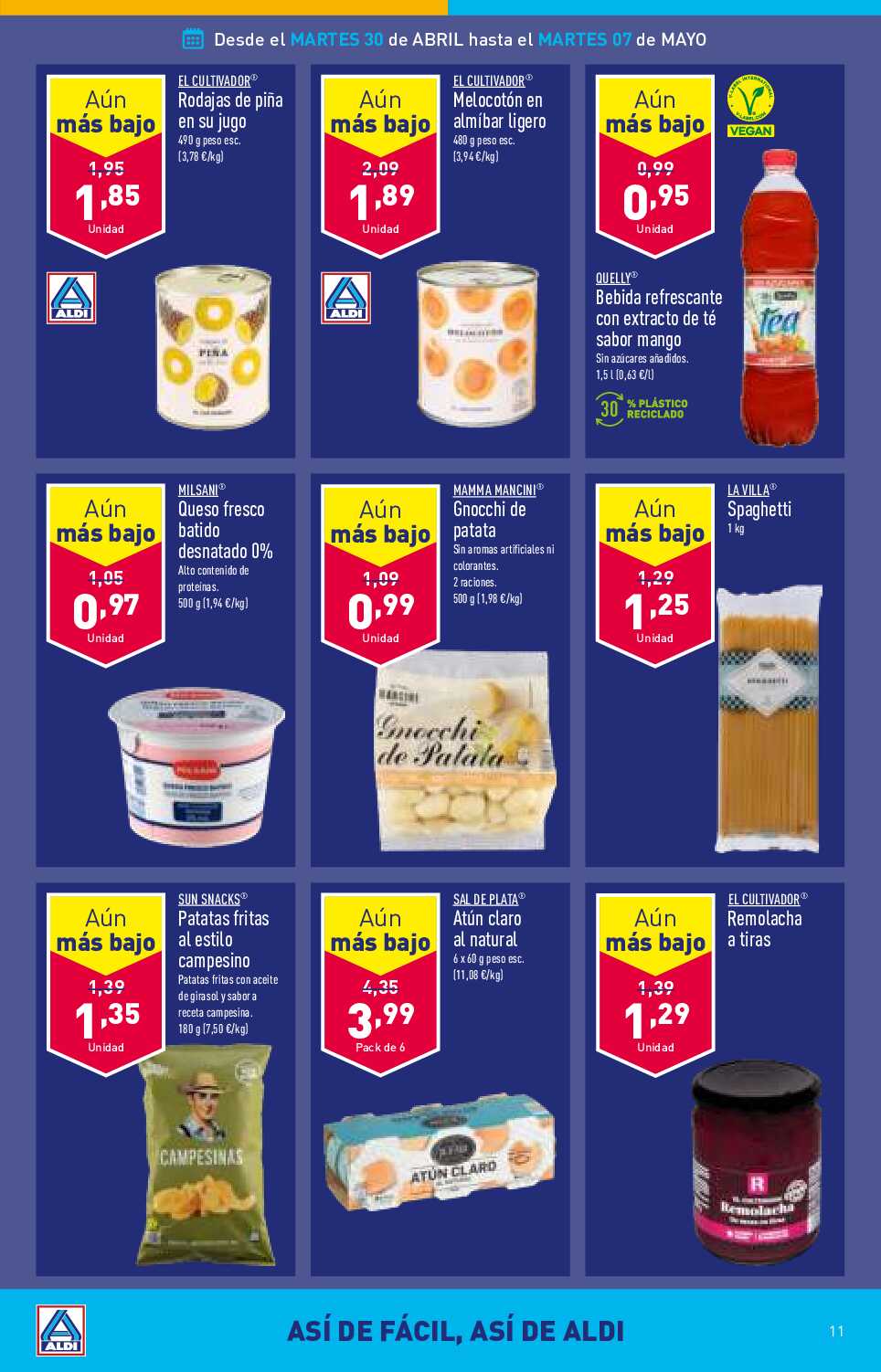 Folleto semanal Aldi. Página 11
