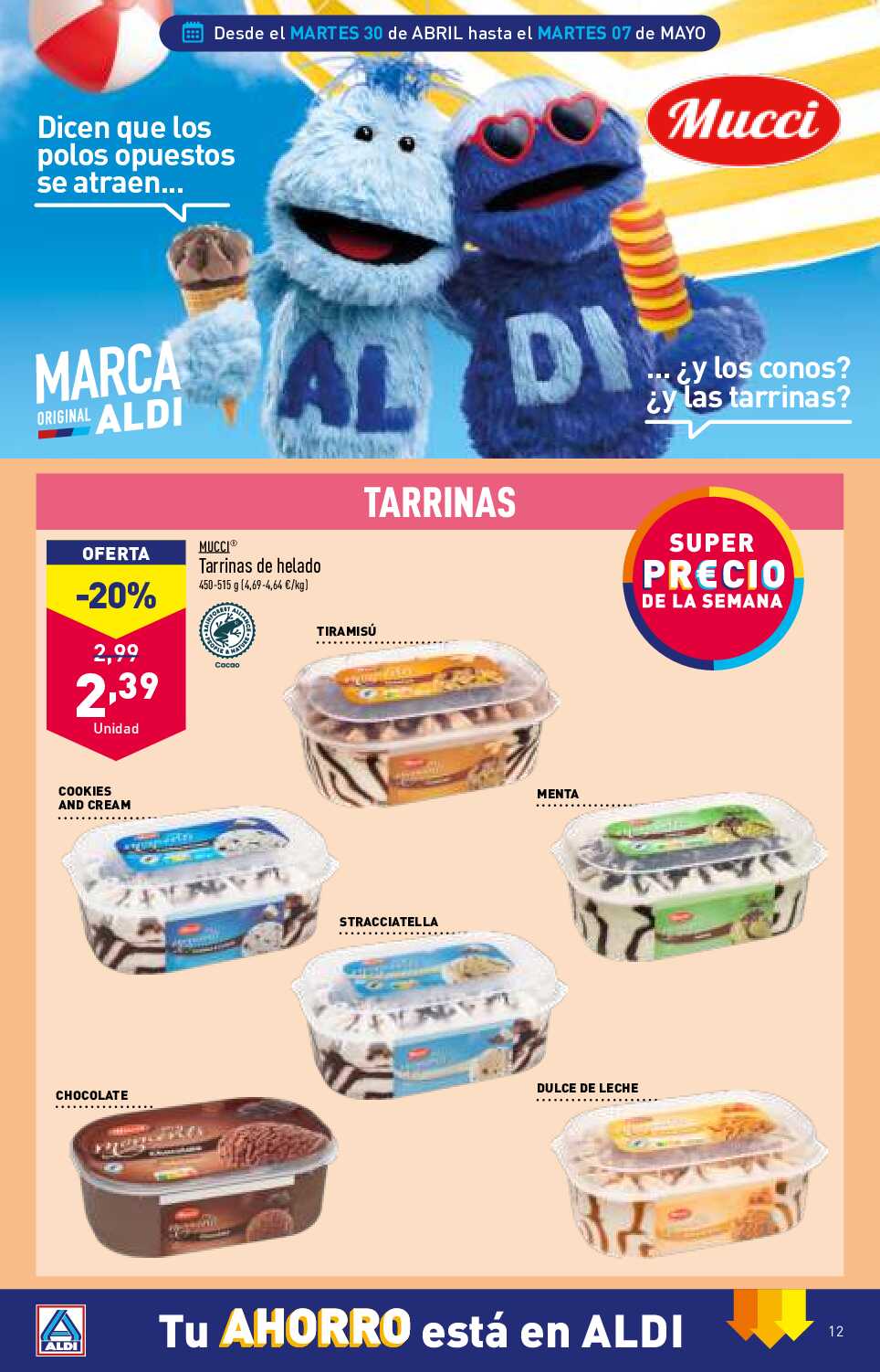 Folleto semanal Aldi. Página 12