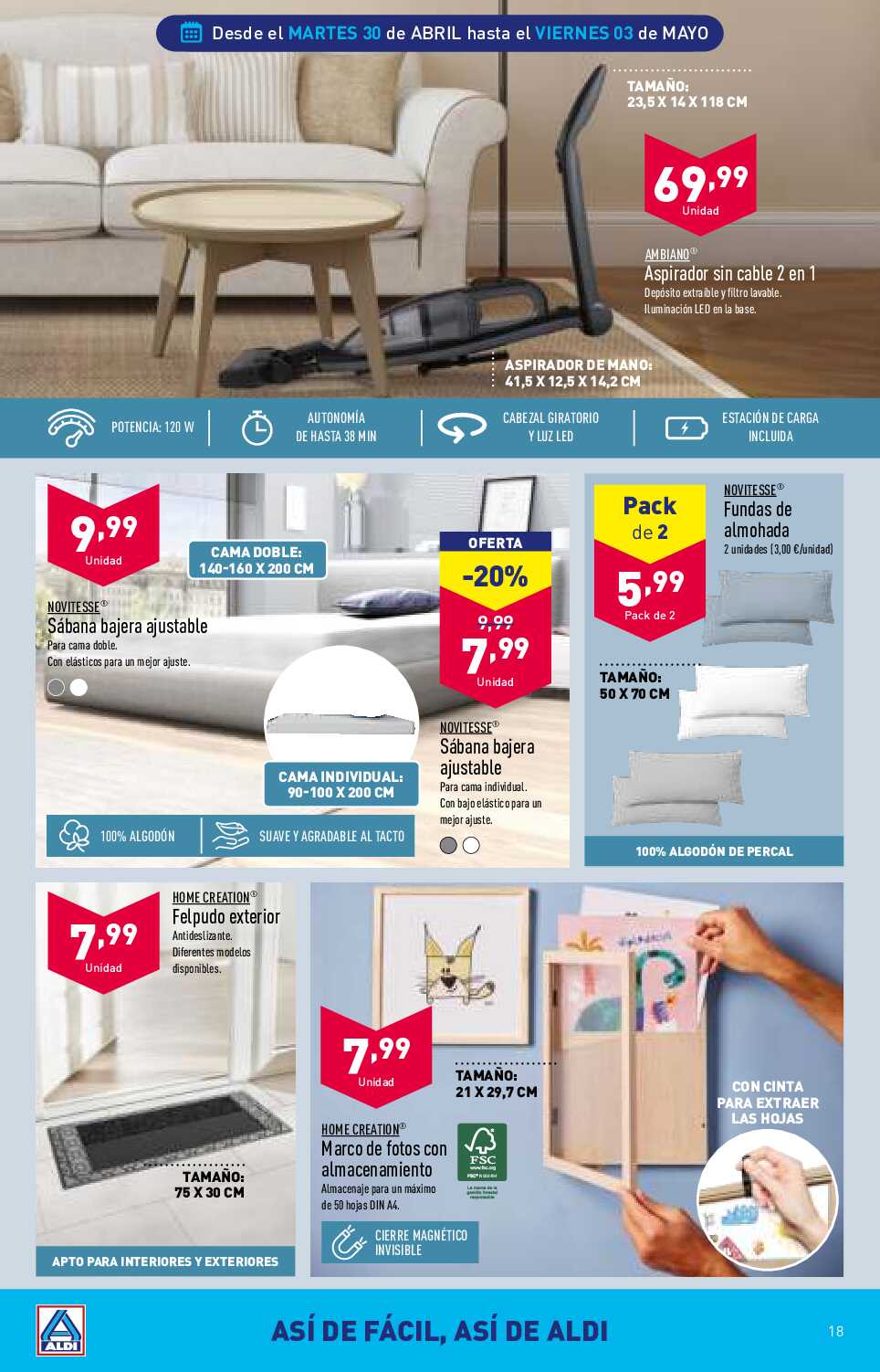 Folleto semanal Aldi. Página 18