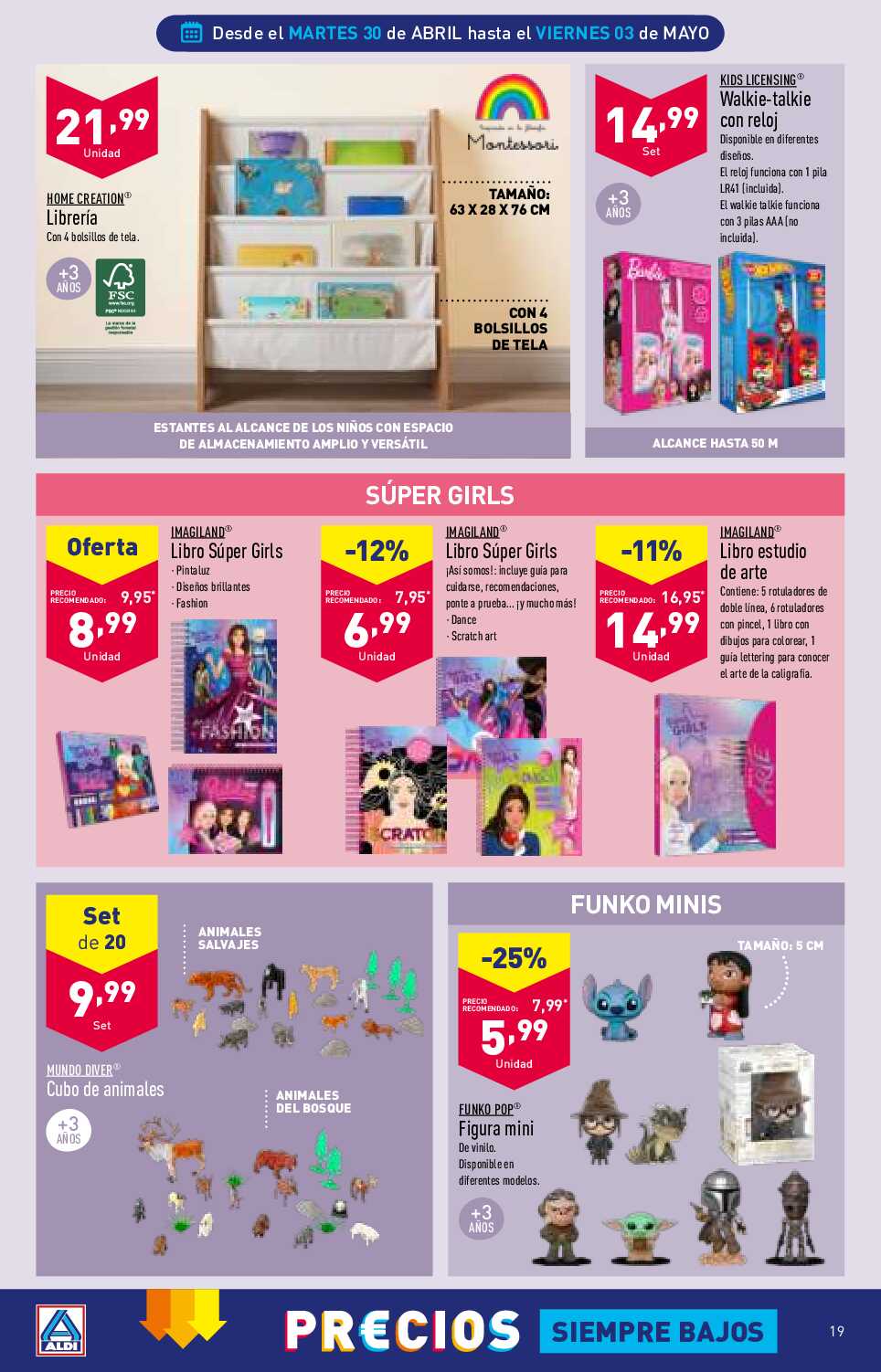 Folleto semanal Aldi. Página 19