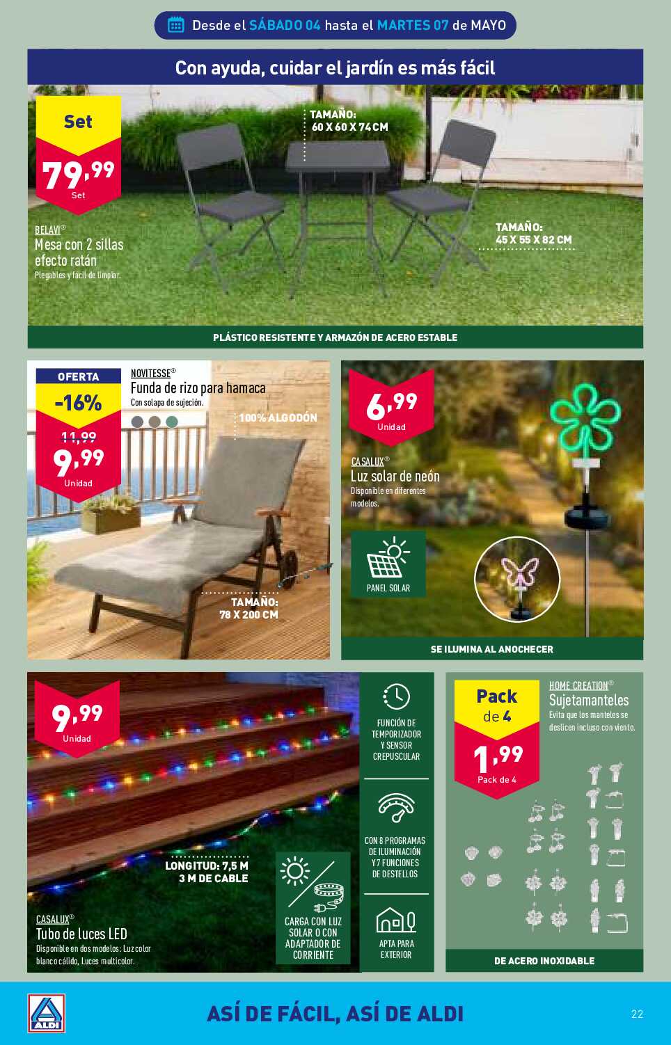 Folleto semanal Aldi. Página 22