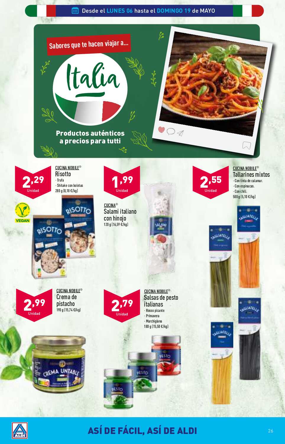 Folleto semanal Aldi. Página 26