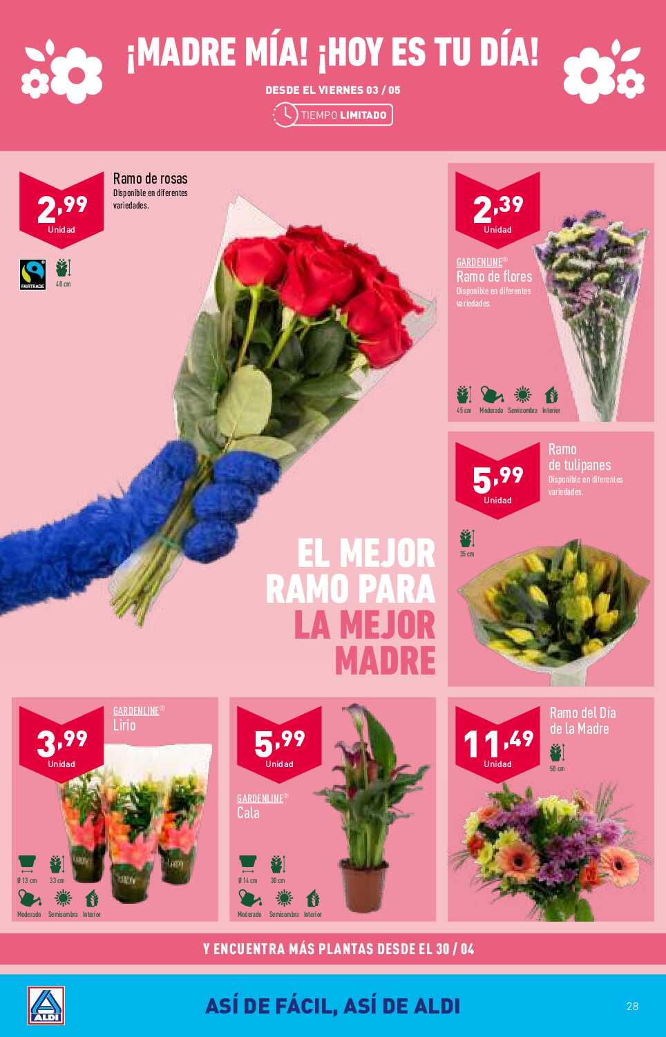 Folleto semanal Aldi. Página 28