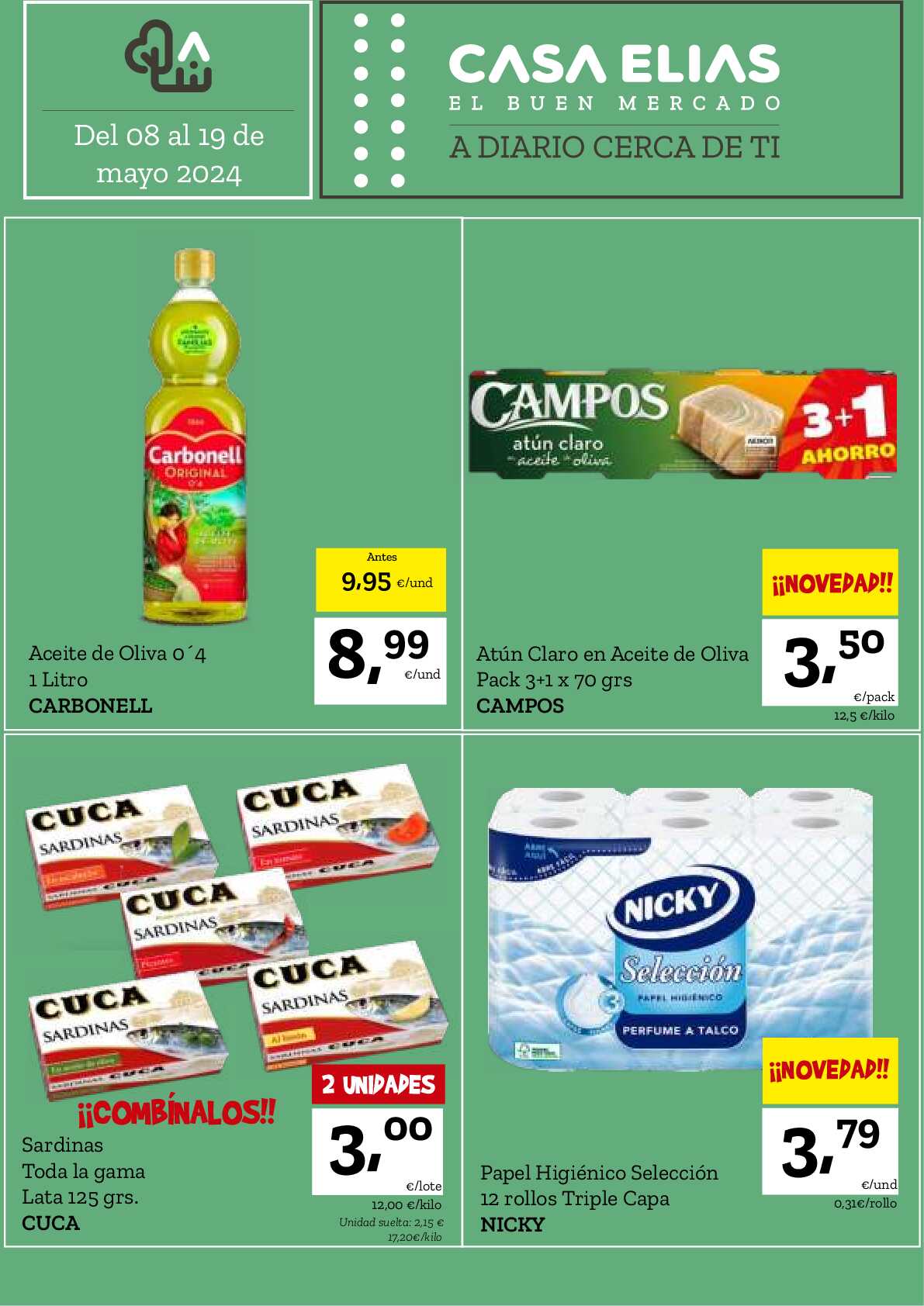 Ofertas supermercado Casa Elías. Página 01