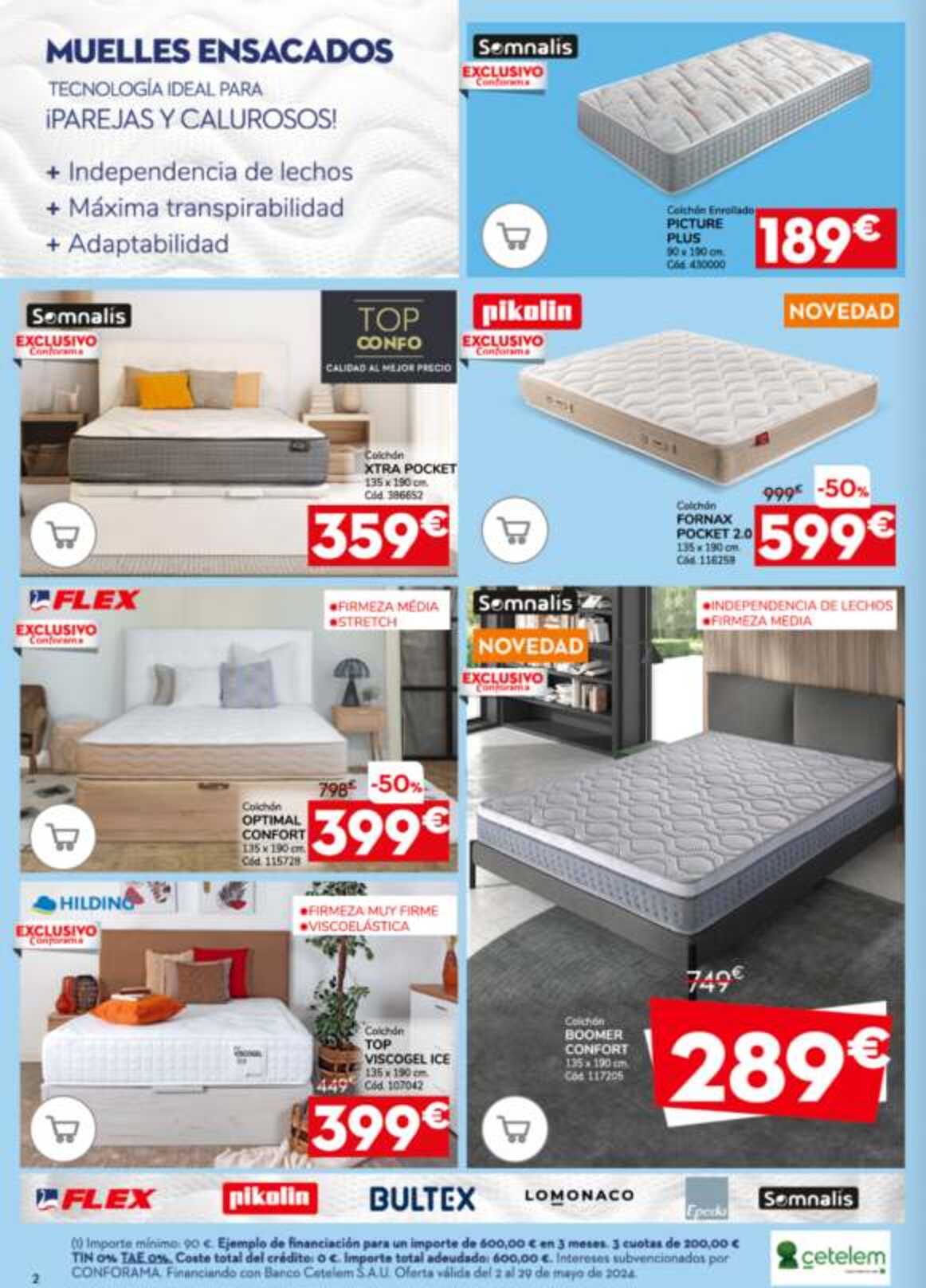 Ofertas colchones Conforama. Página 02