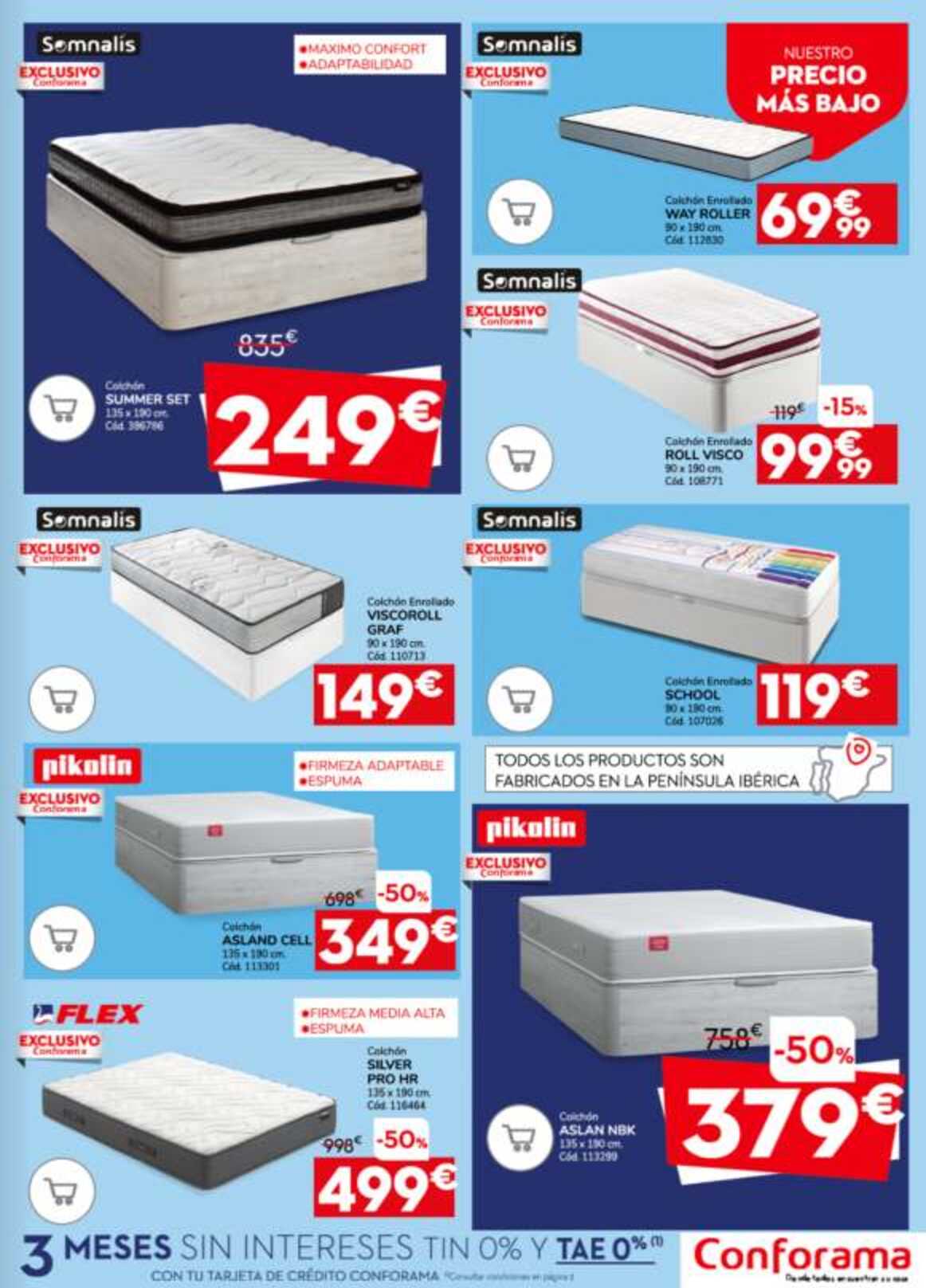 Ofertas colchones Conforama. Página 03