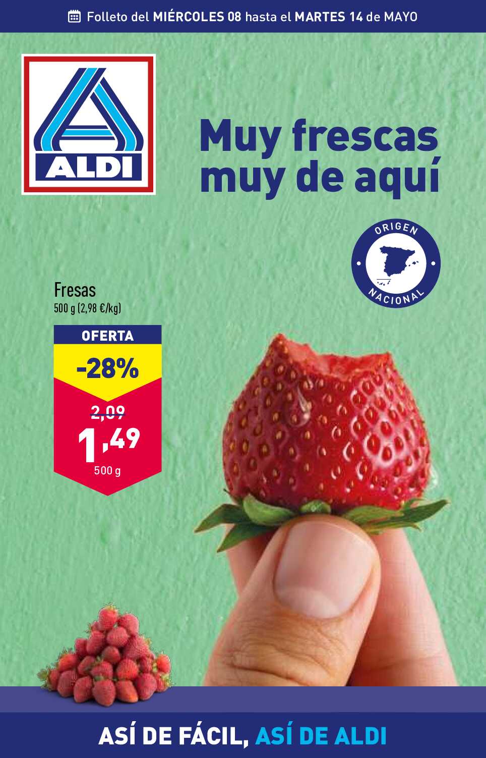 Folleto semanal Aldi. Página 01