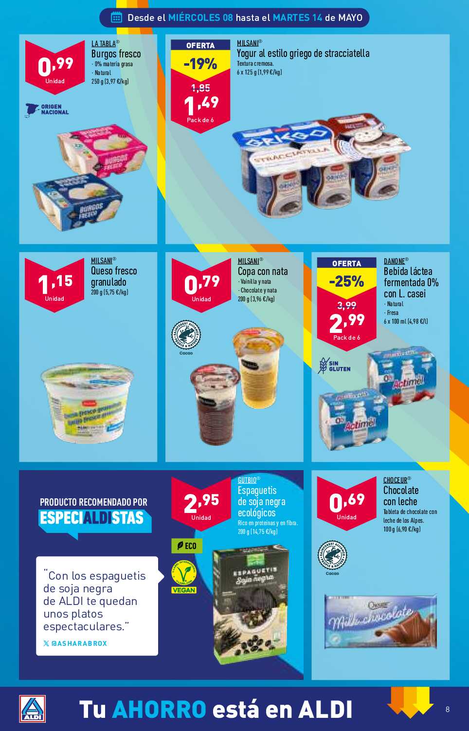 Folleto semanal Aldi. Página 08