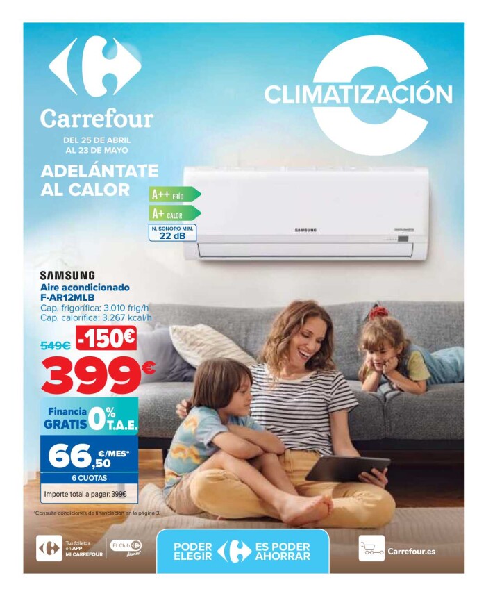 Climatización Carrefour. Página de portada