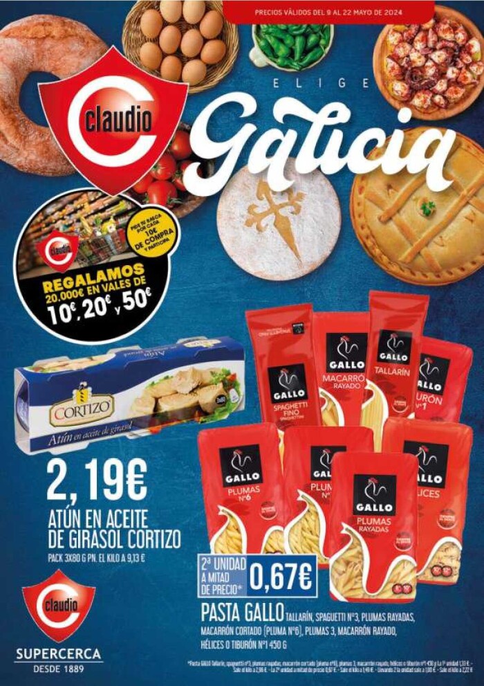 Ofertas quincenales Supermercado Claudio. Página de portada
